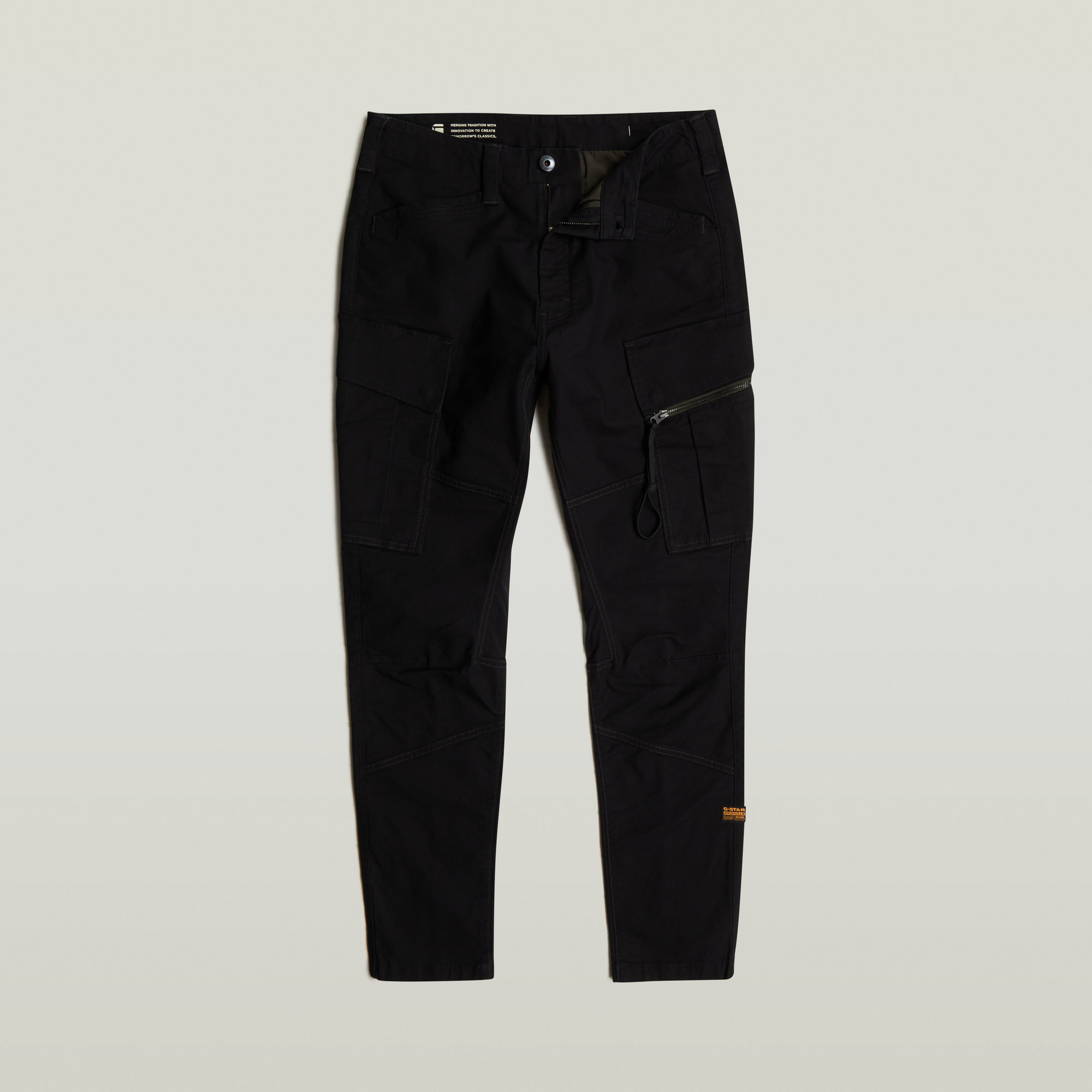 G-Star RAW Zip Pocket 3D Skinny Cargo Broek 2.0 Zwart Heren
