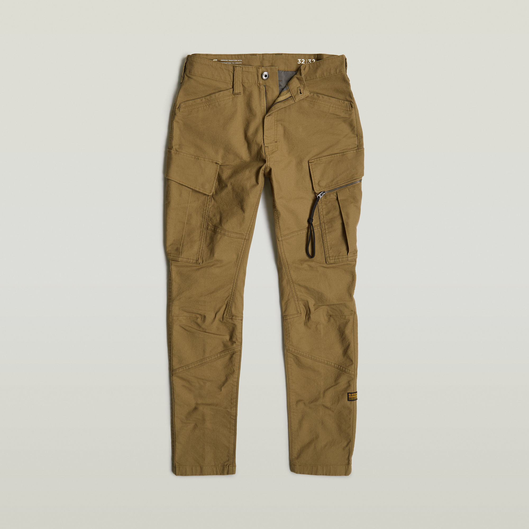 G-Star RAW Zip Pocket 3D Skinny Cargo Broek 2.0 Bruin Heren