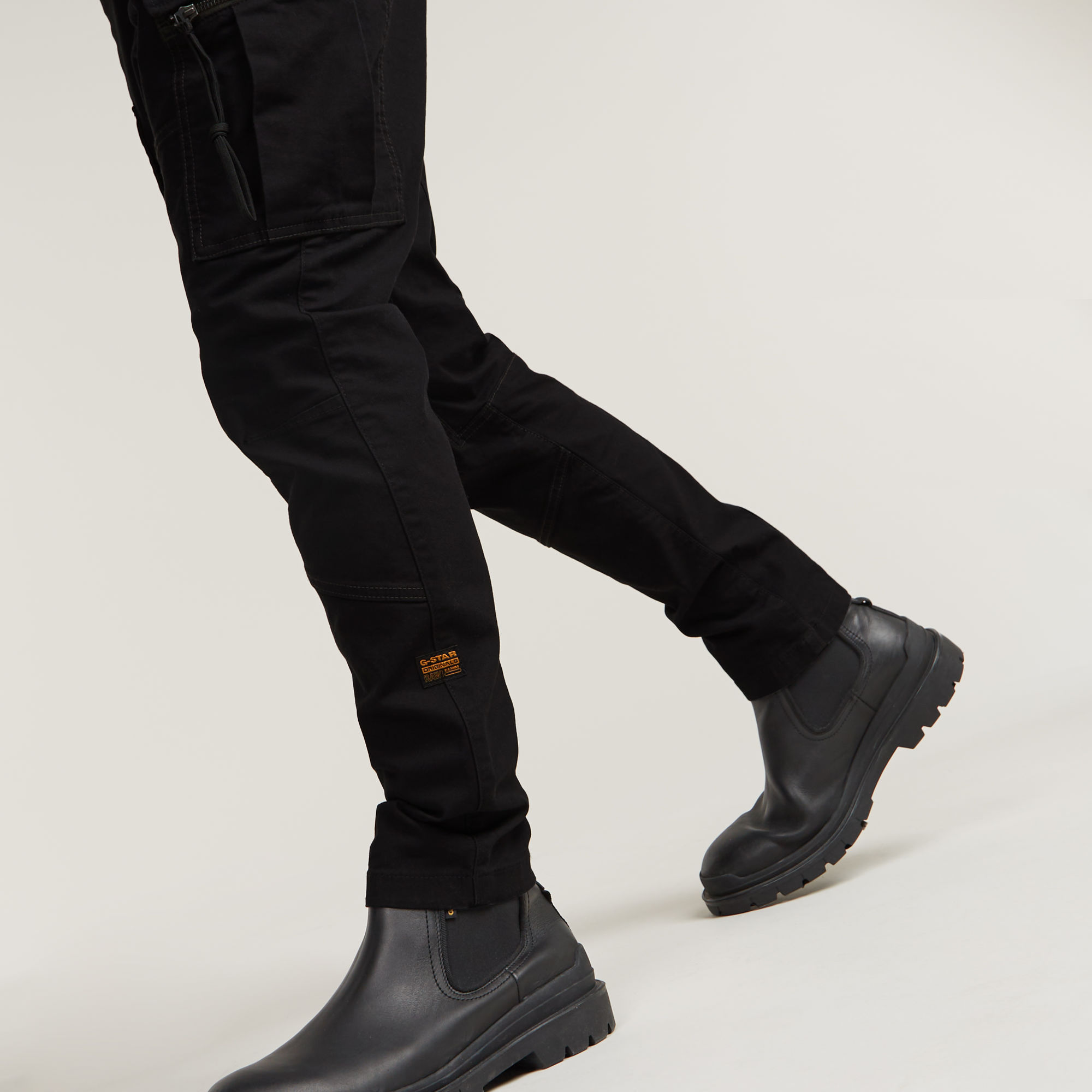 G-Star RAW Zip Pocket 3D Skinny Cargo Broek 2.0 Zwart Heren