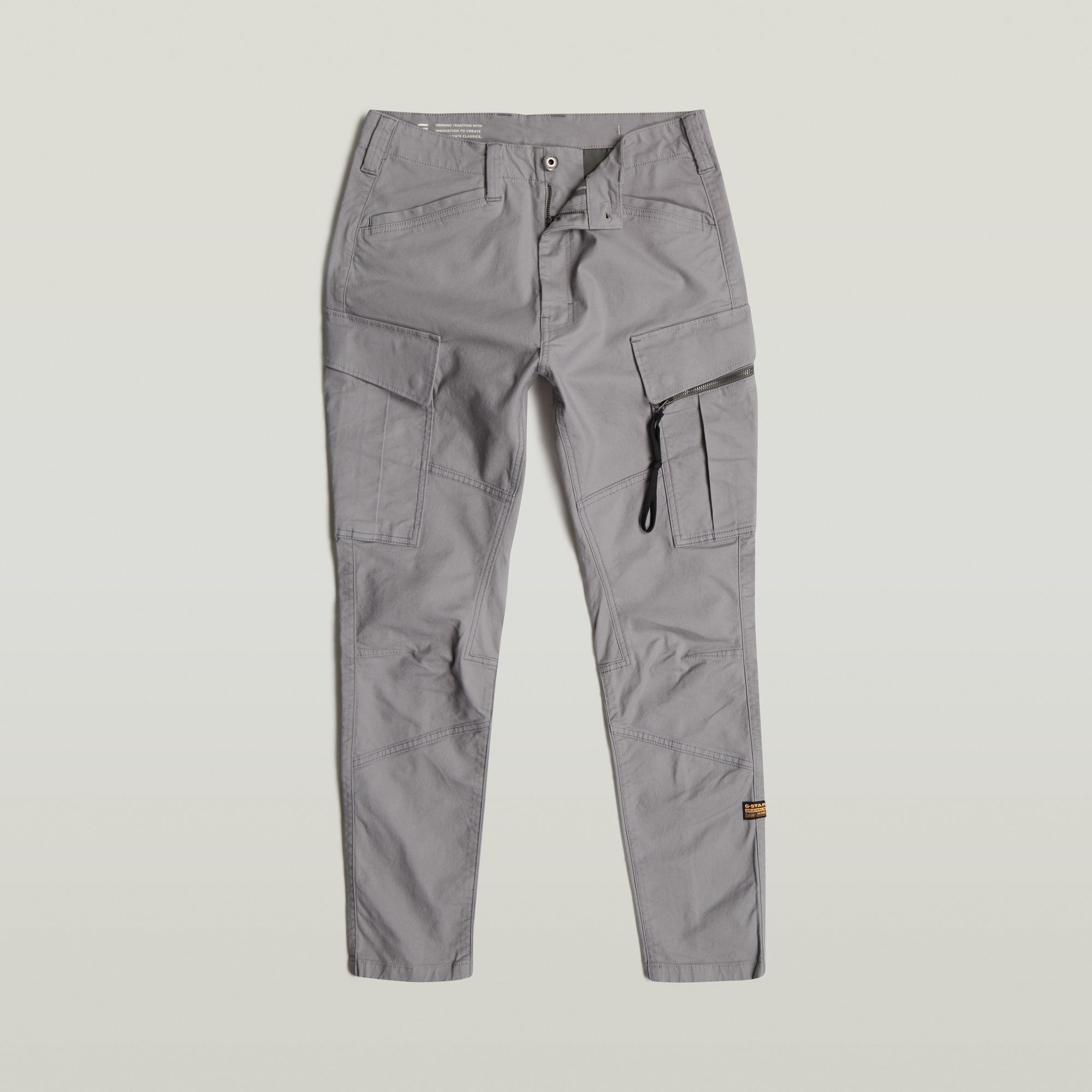 G-Star RAW Zip Pocket 3D Skinny Cargo Grijs Heren