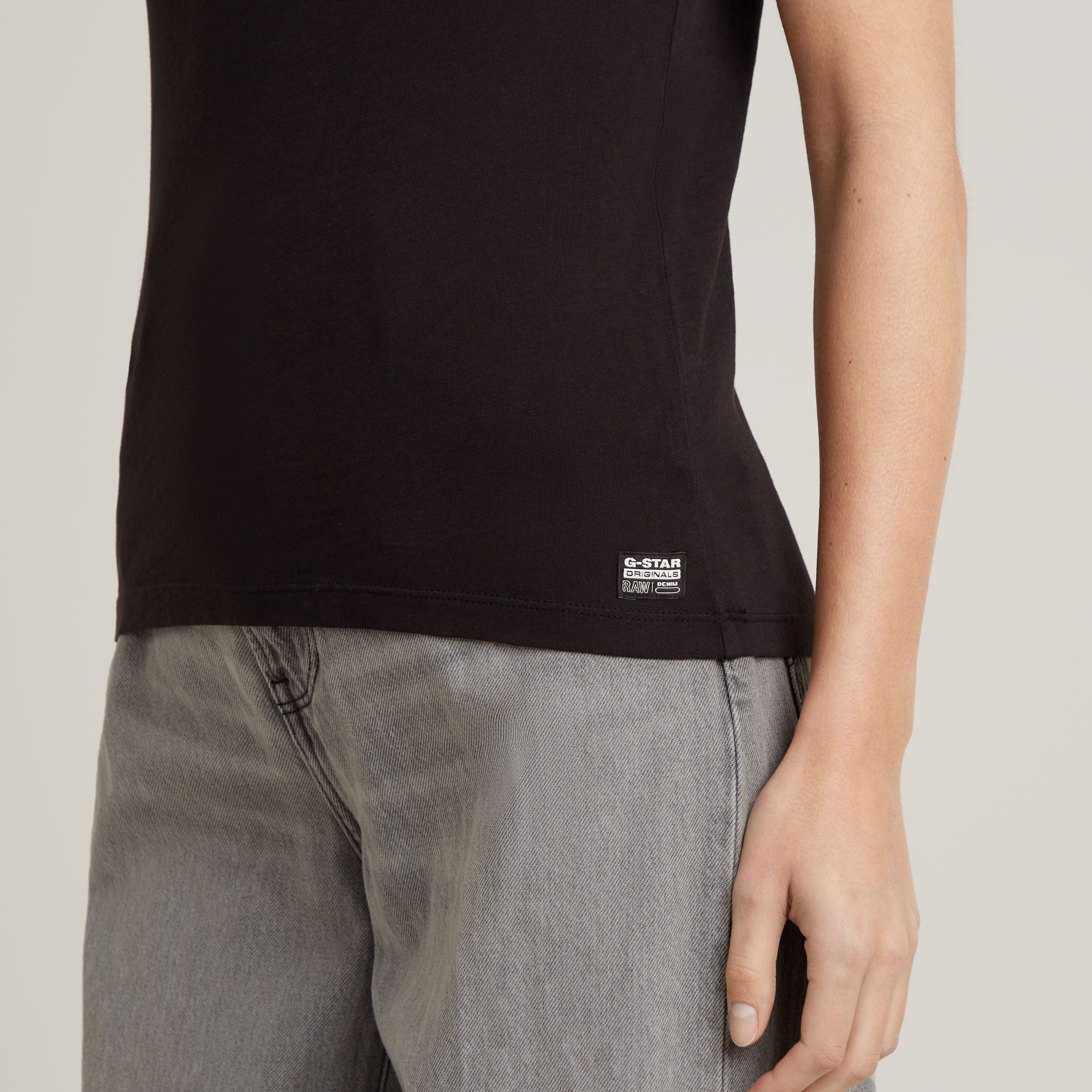 G-Star RAW Eyben Slim V-Hals Top 2.0 Zwart Dames