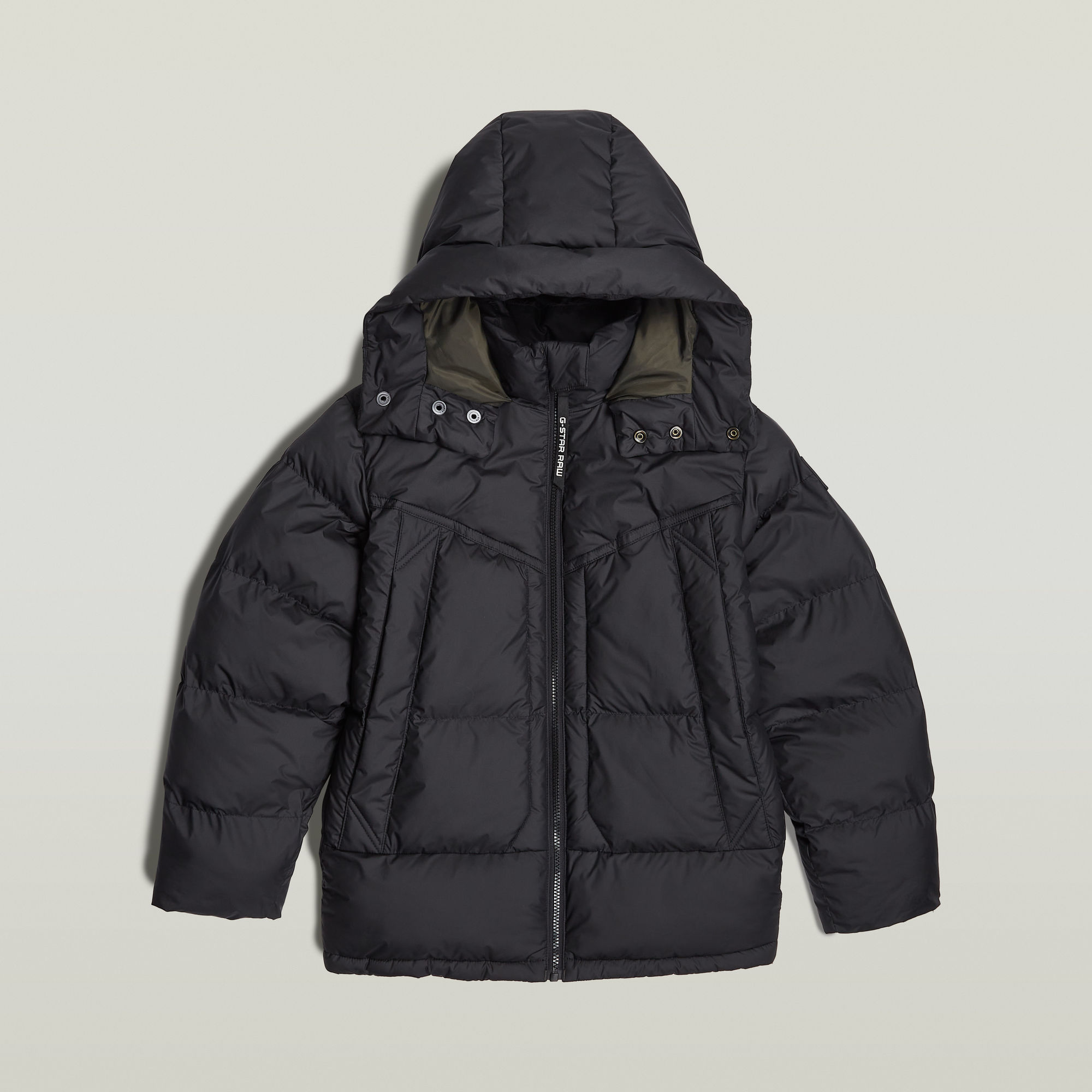 G-Star RAW Jongens Whistler Gewatteerd Jack Met Capuchon Zwart jongens