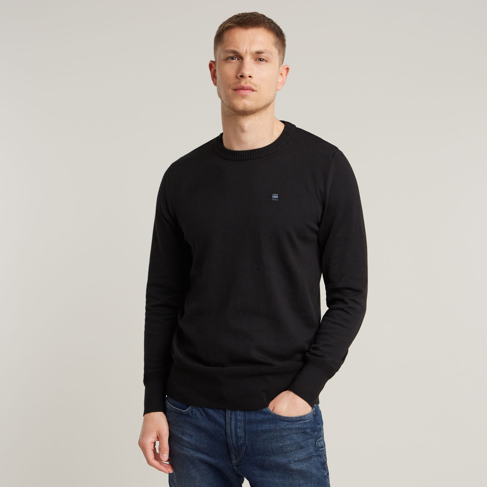 Core Knitted Pullover - Schwarz - Herren