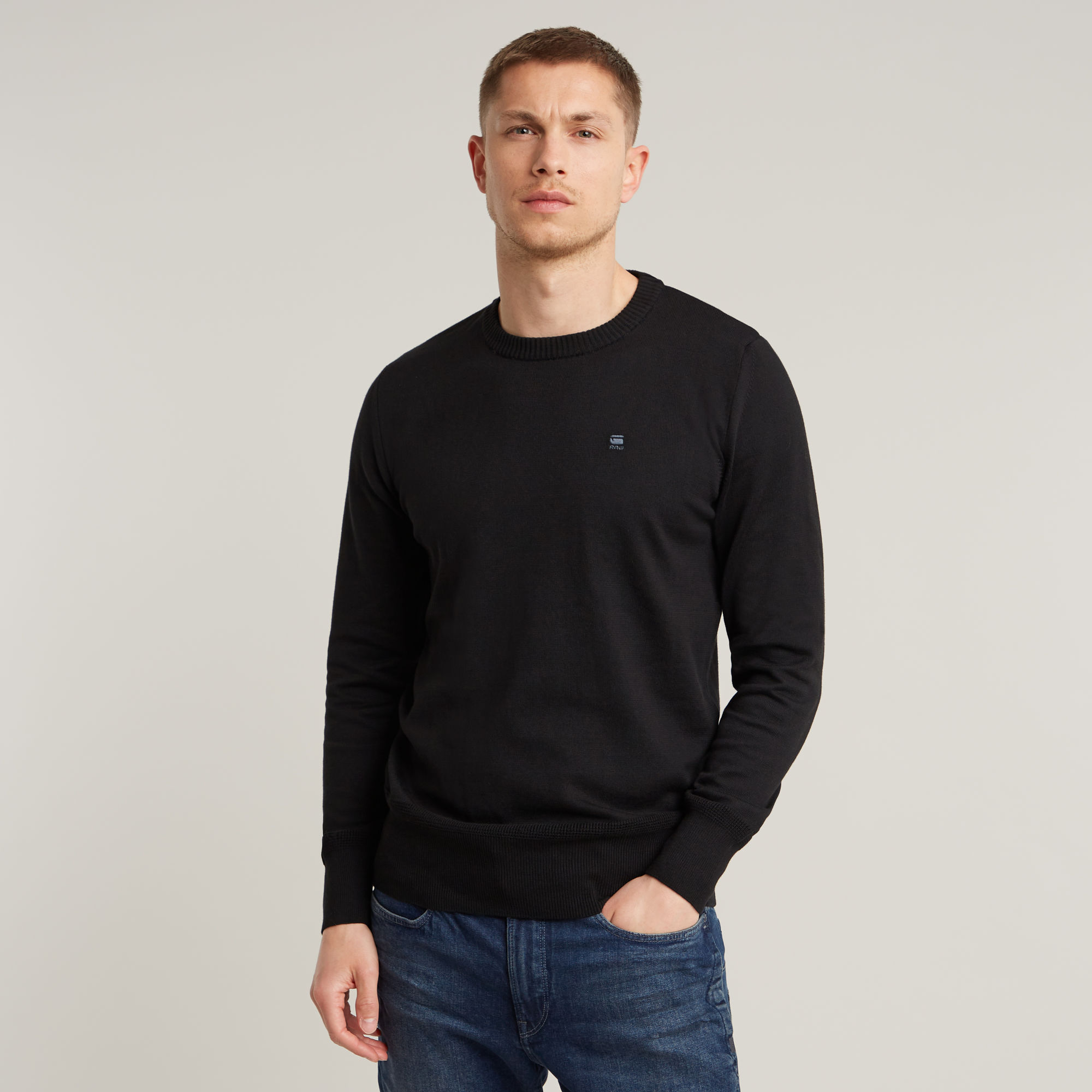 

Core Knitted Sweater - Black - Men