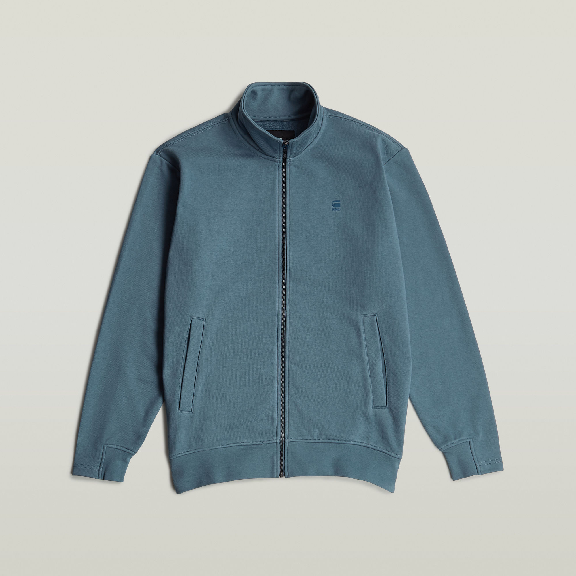 G-Star RAW Nifous Sweater Jack Met Rits Midden blauw Heren