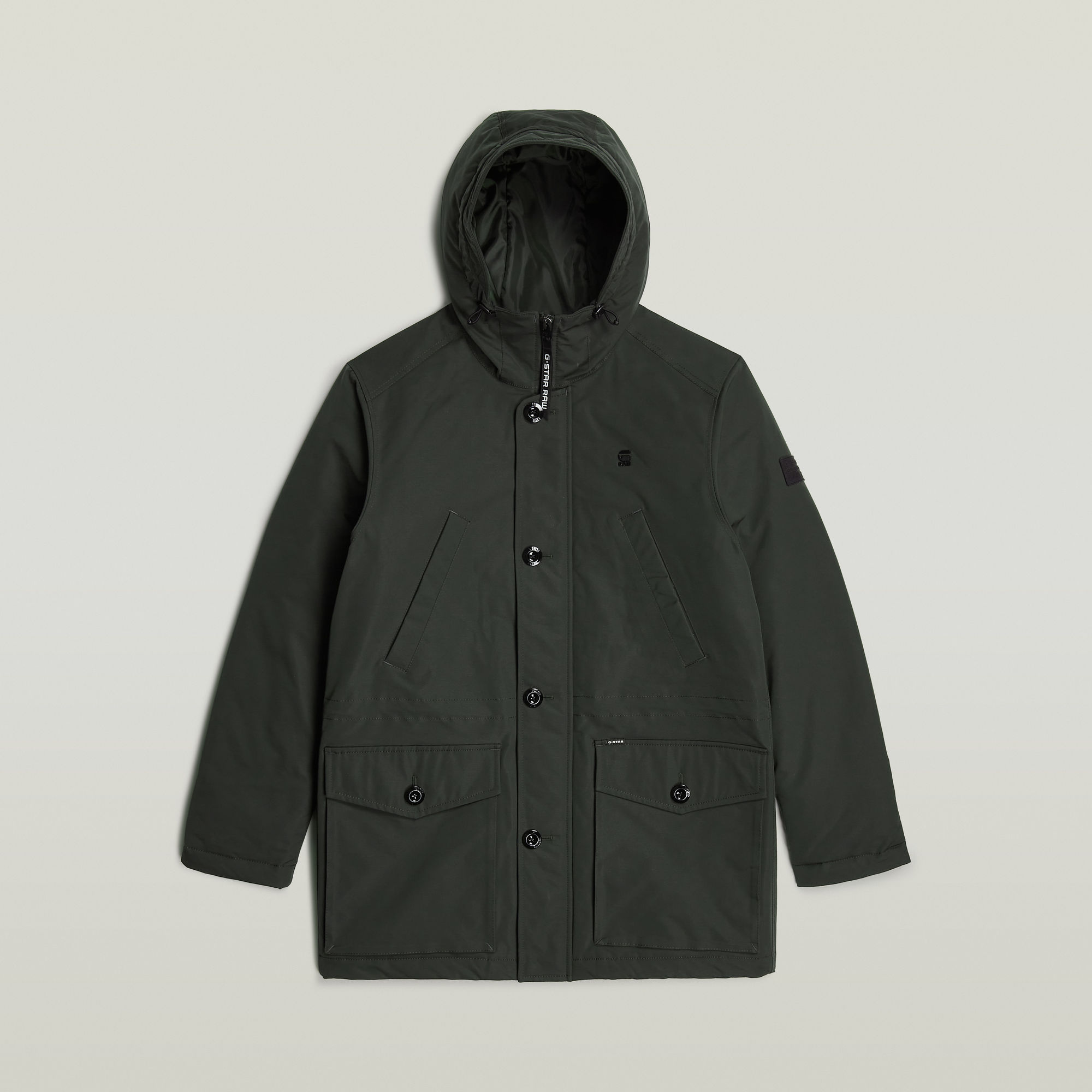 G-Star RAW Vodan Gewatteerde Parka Met Capuchon Grijs Heren