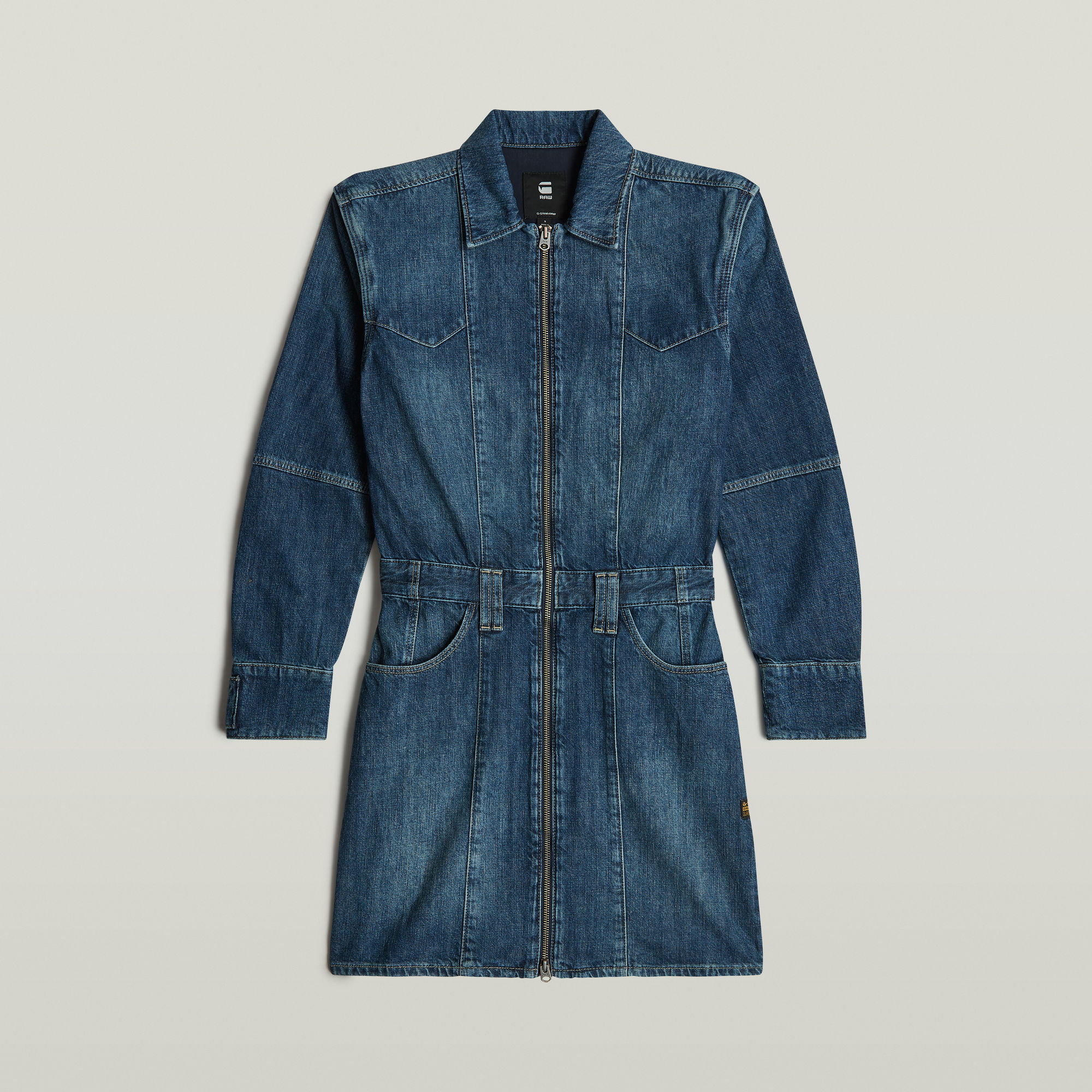 G-Star RAW Biker Jurk Donkerblauw Dames