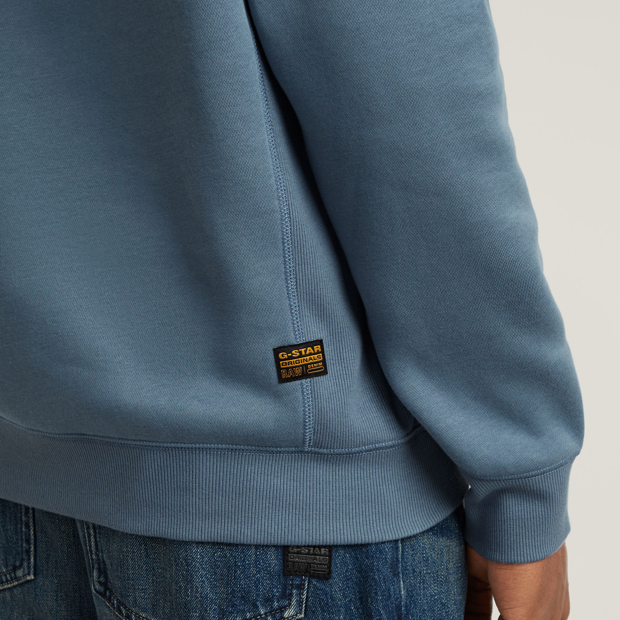 G-Star RAW Premium Core Hoodie Midden blauw Heren