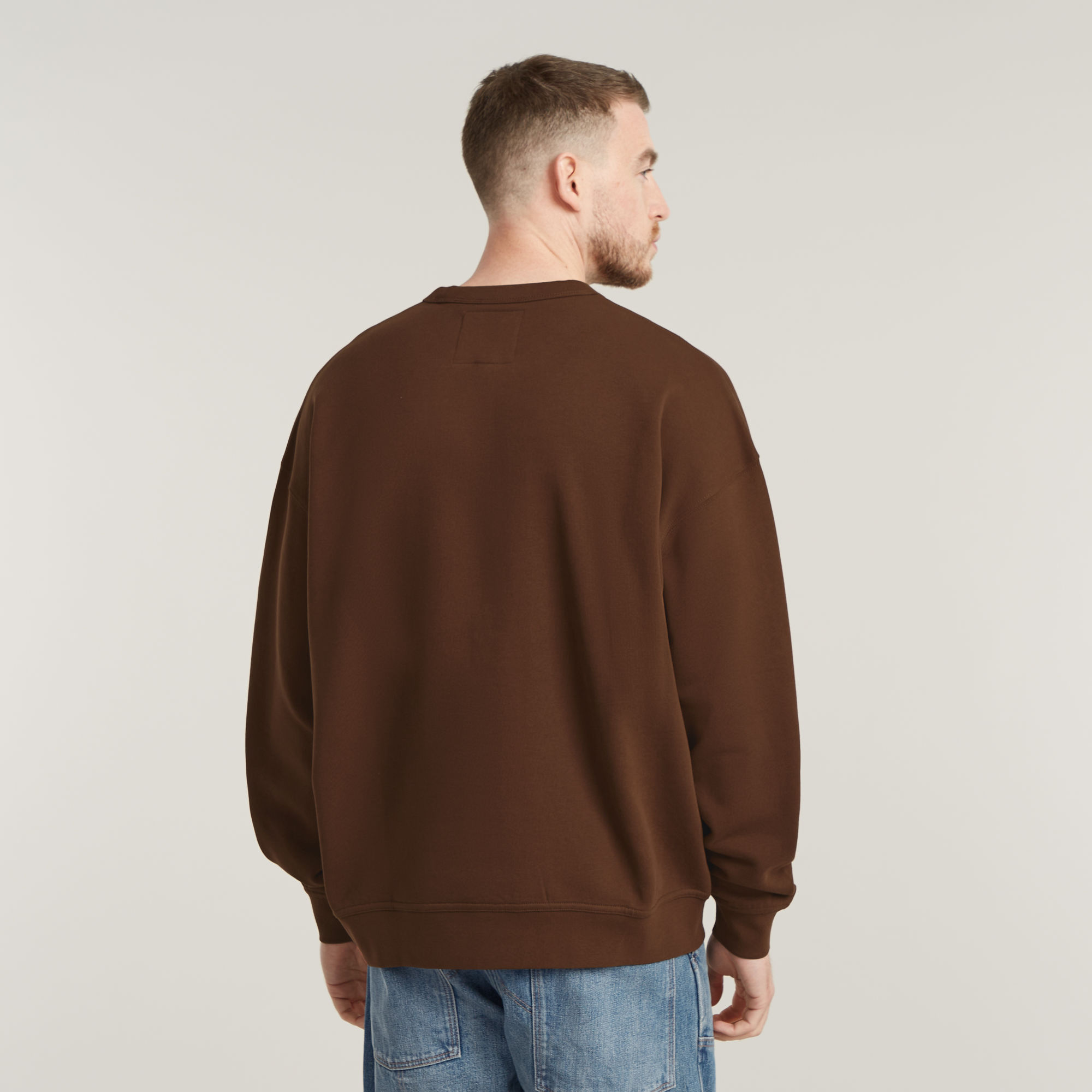 G-Star RAW Chenille G-Script Loose Sweater Bruin Heren
