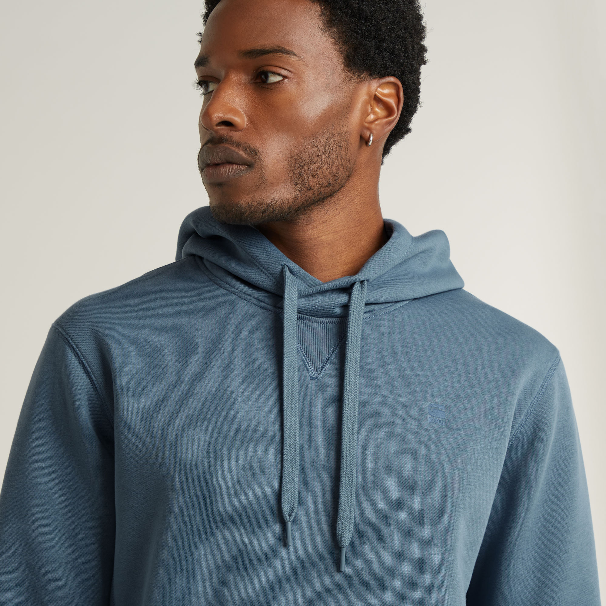 G-Star RAW Premium Core Hoodie Midden blauw Heren