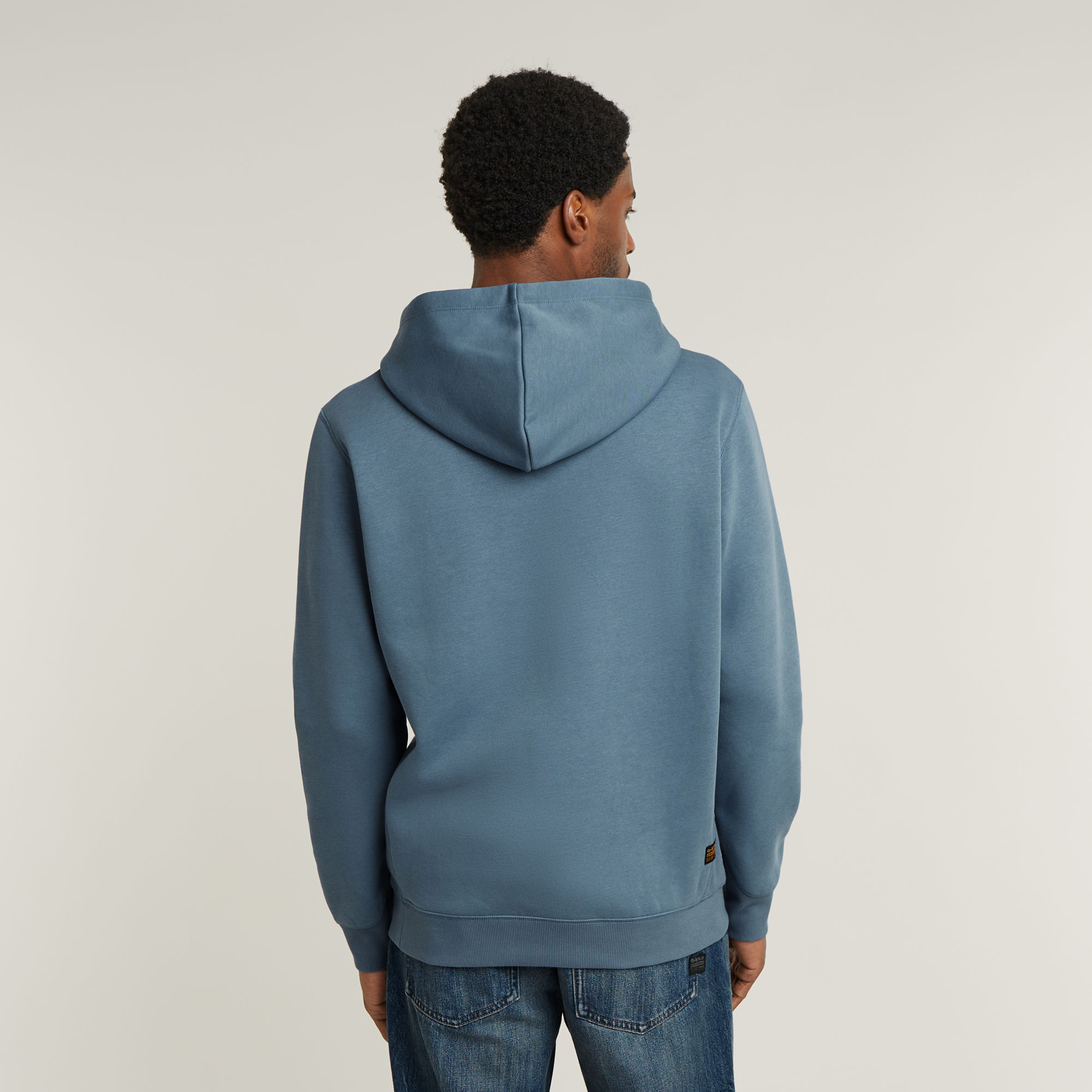 G-Star RAW Premium Core Hoodie Midden blauw Heren