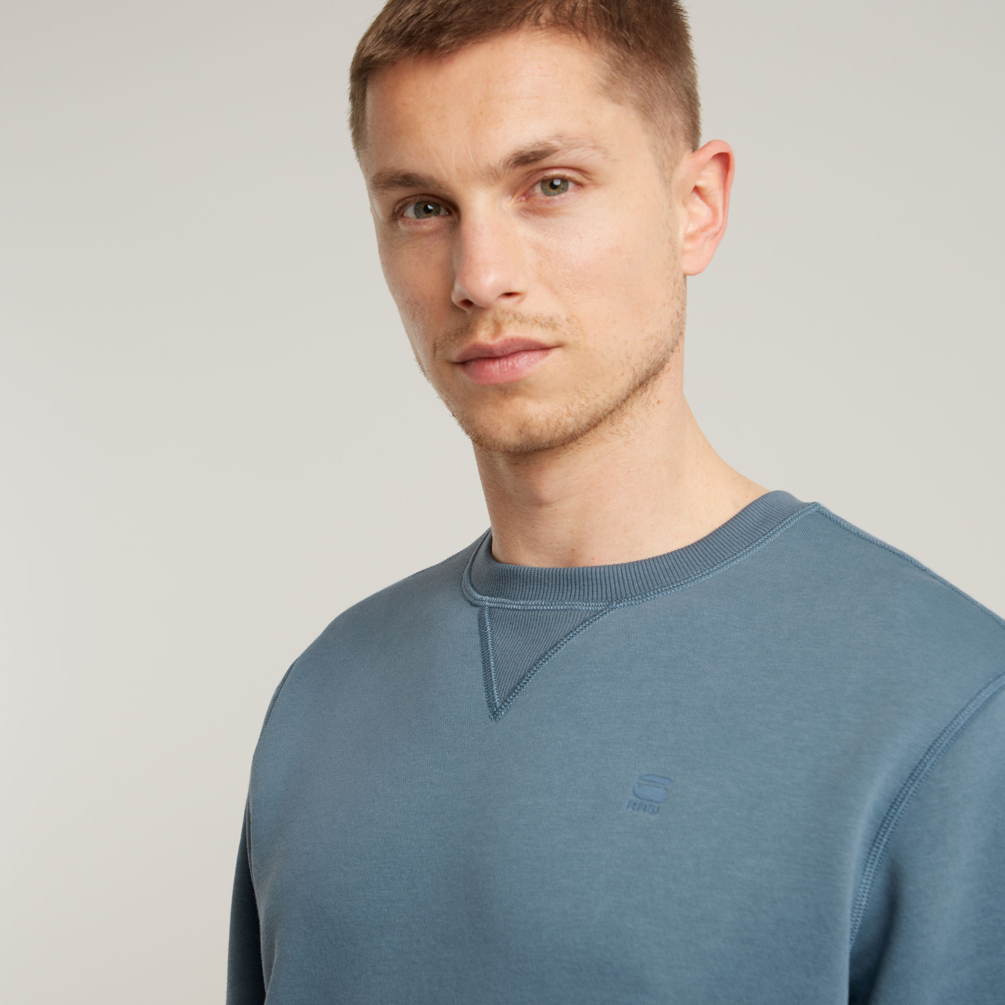 G-Star RAW Premium Core Sweater Midden blauw Heren