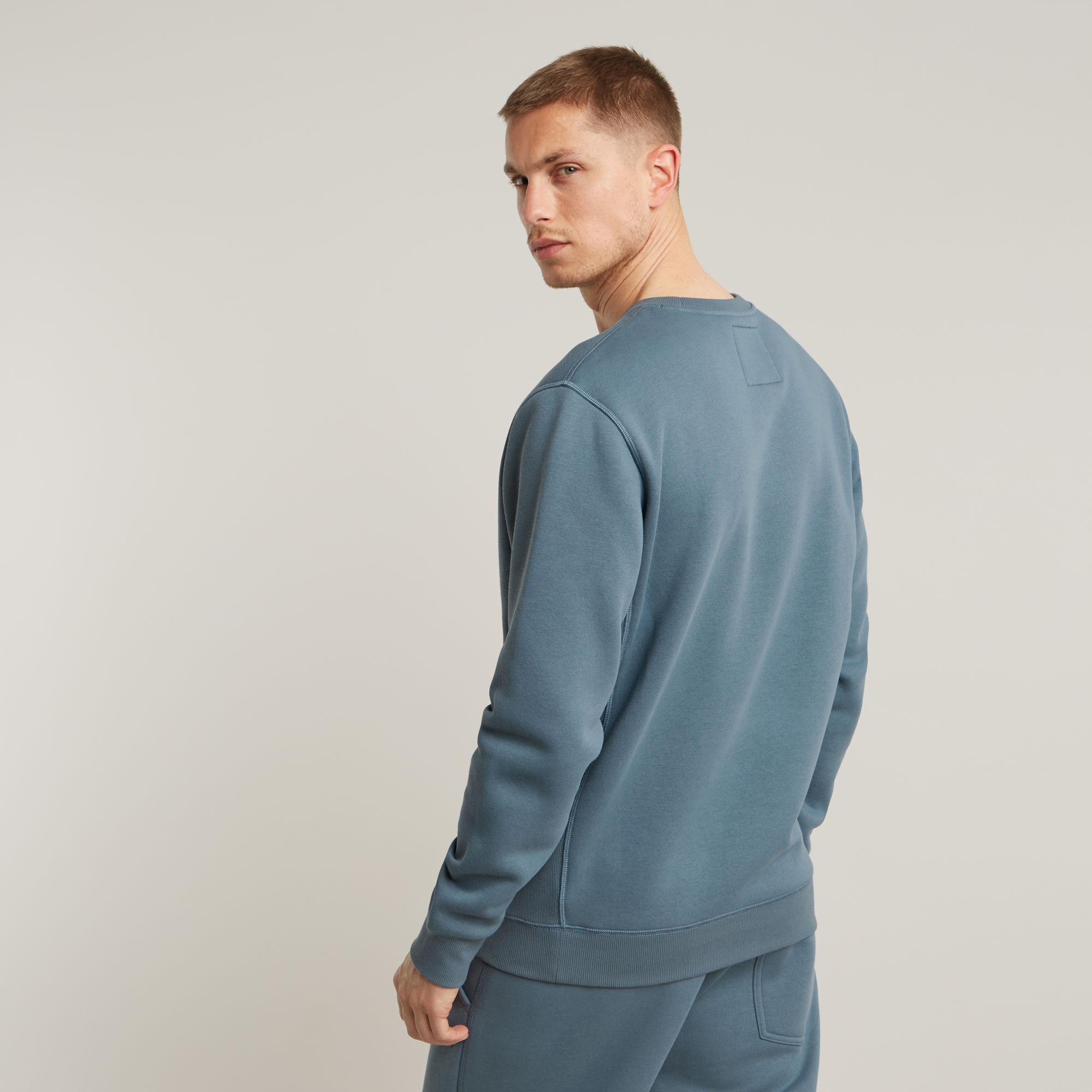 G-Star RAW Premium Core Sweater Midden blauw Heren