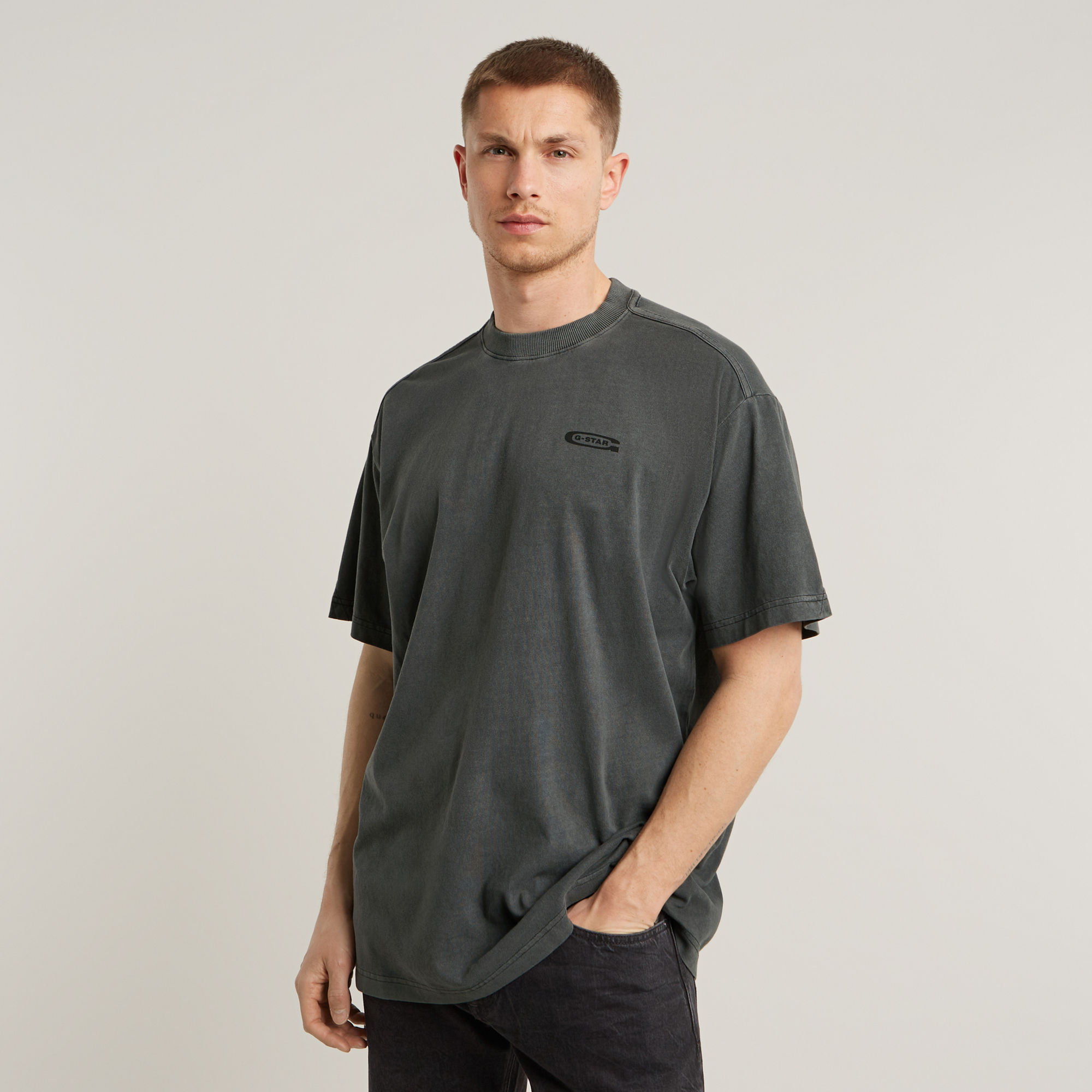 

Pigment Dye Loose T-Shirt - Black - Men