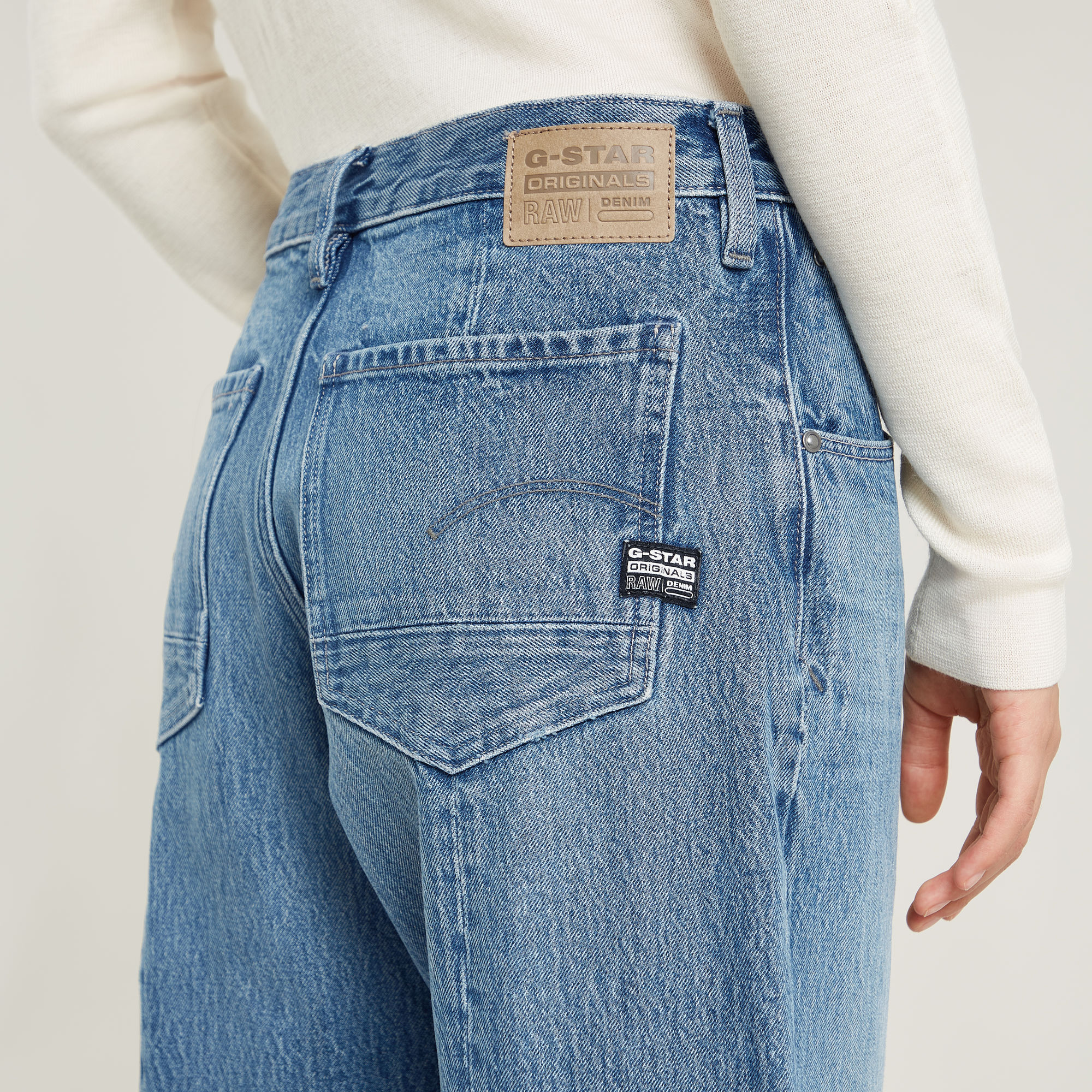 G-Star RAW Judee Biker Low Waist Loose Jeans Lichtblauw Dames