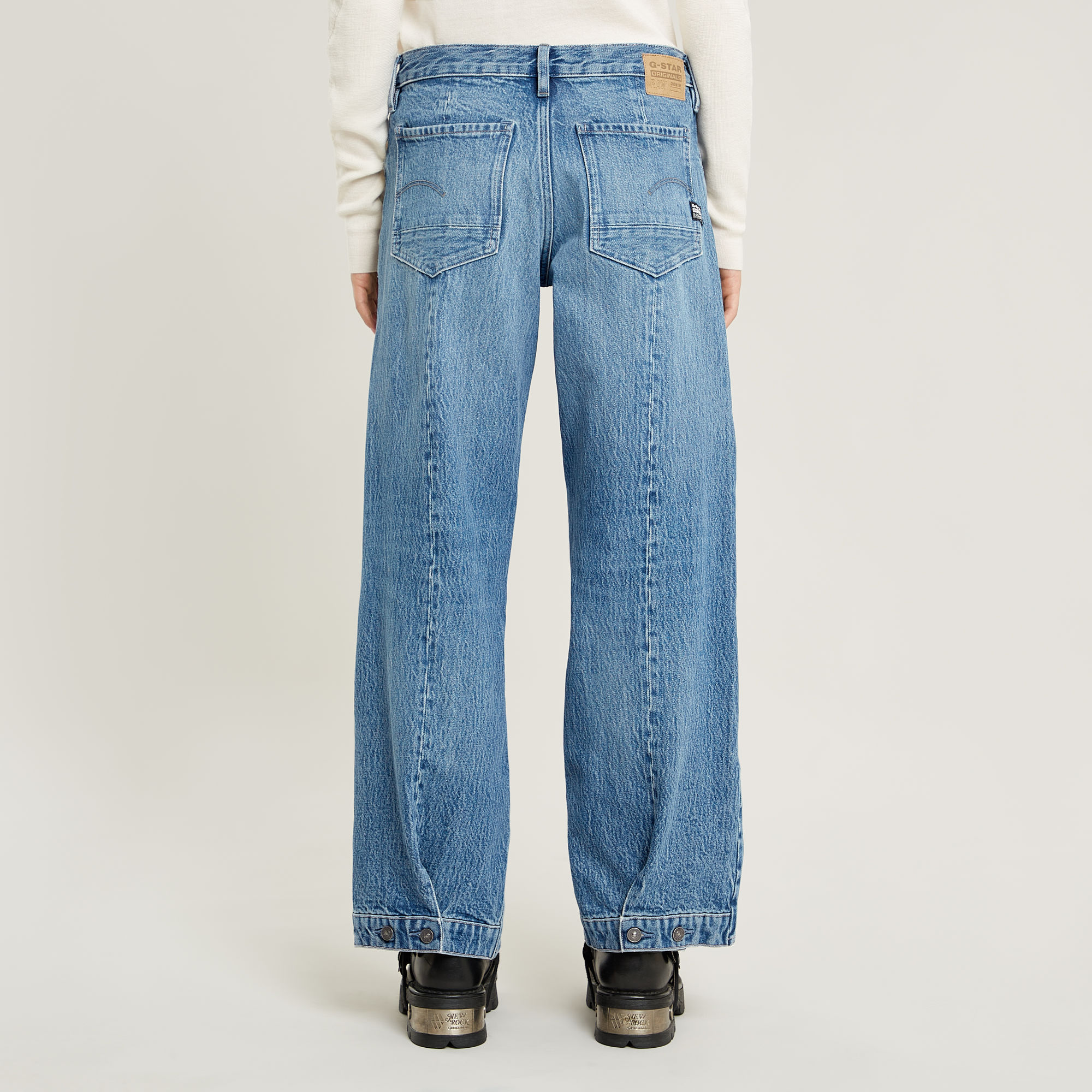 G-Star RAW Judee Biker Low Waist Loose Jeans Lichtblauw Dames