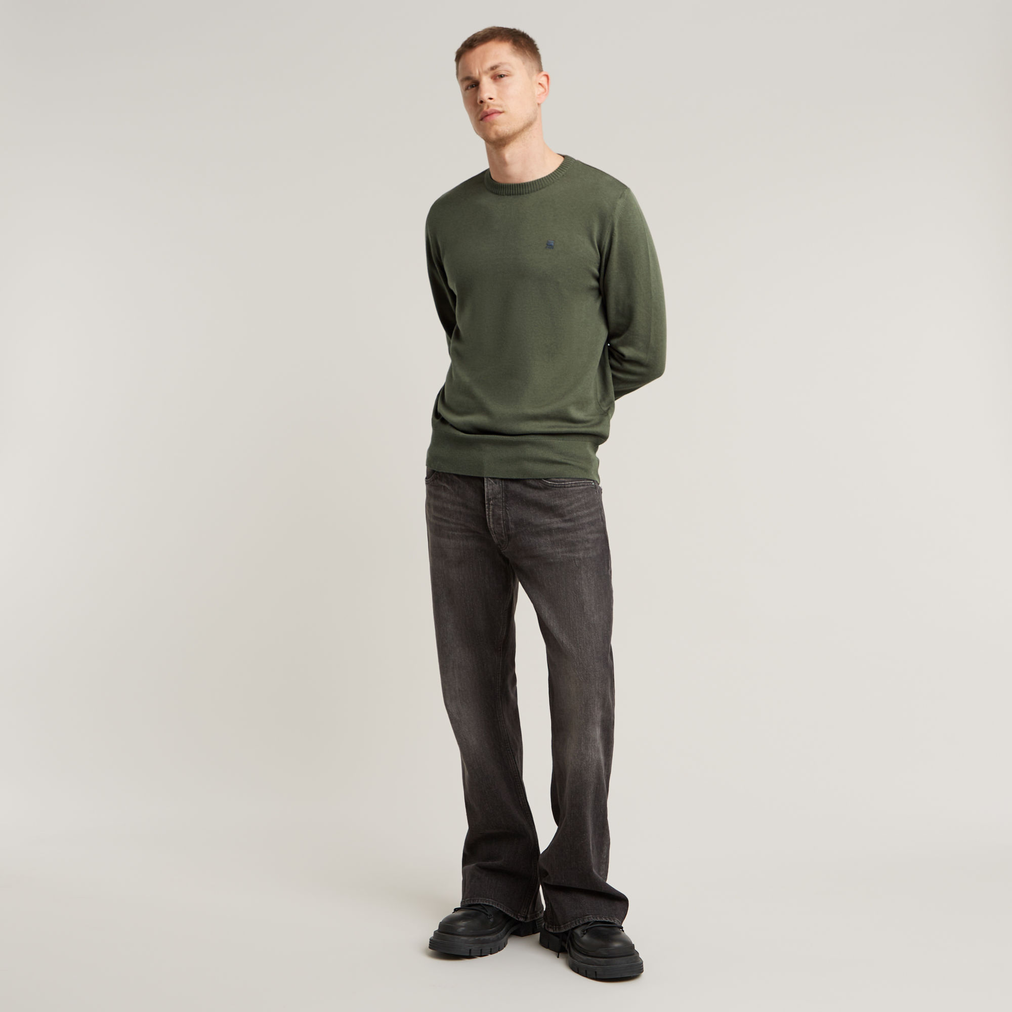 G-Star RAW Gebreide Trui Core Groen Heren