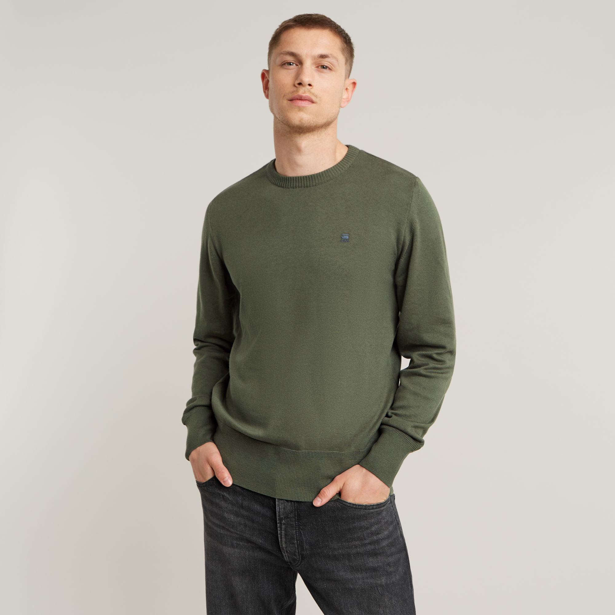 

Core Knitted Sweater - Green - Men