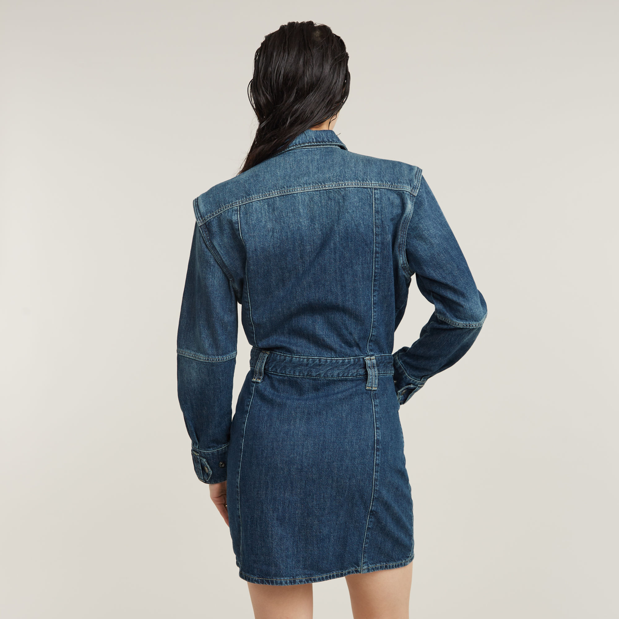 G-Star RAW Biker Jurk Donkerblauw Dames