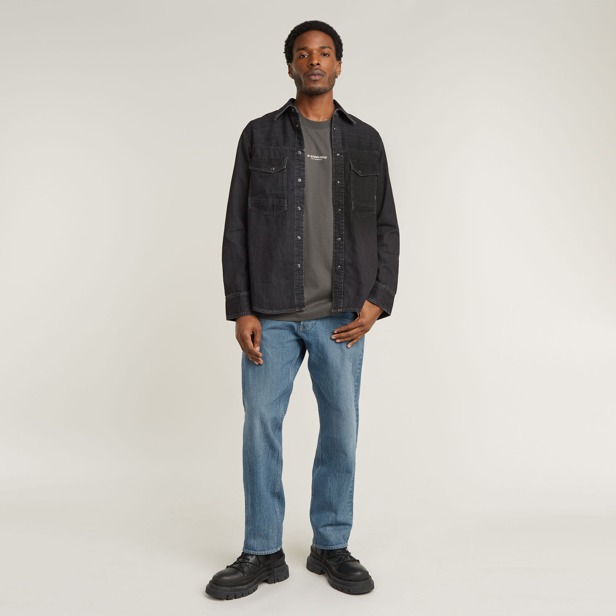 G-Star RAW Center Chest Boxy T-Shirt Grijs Heren