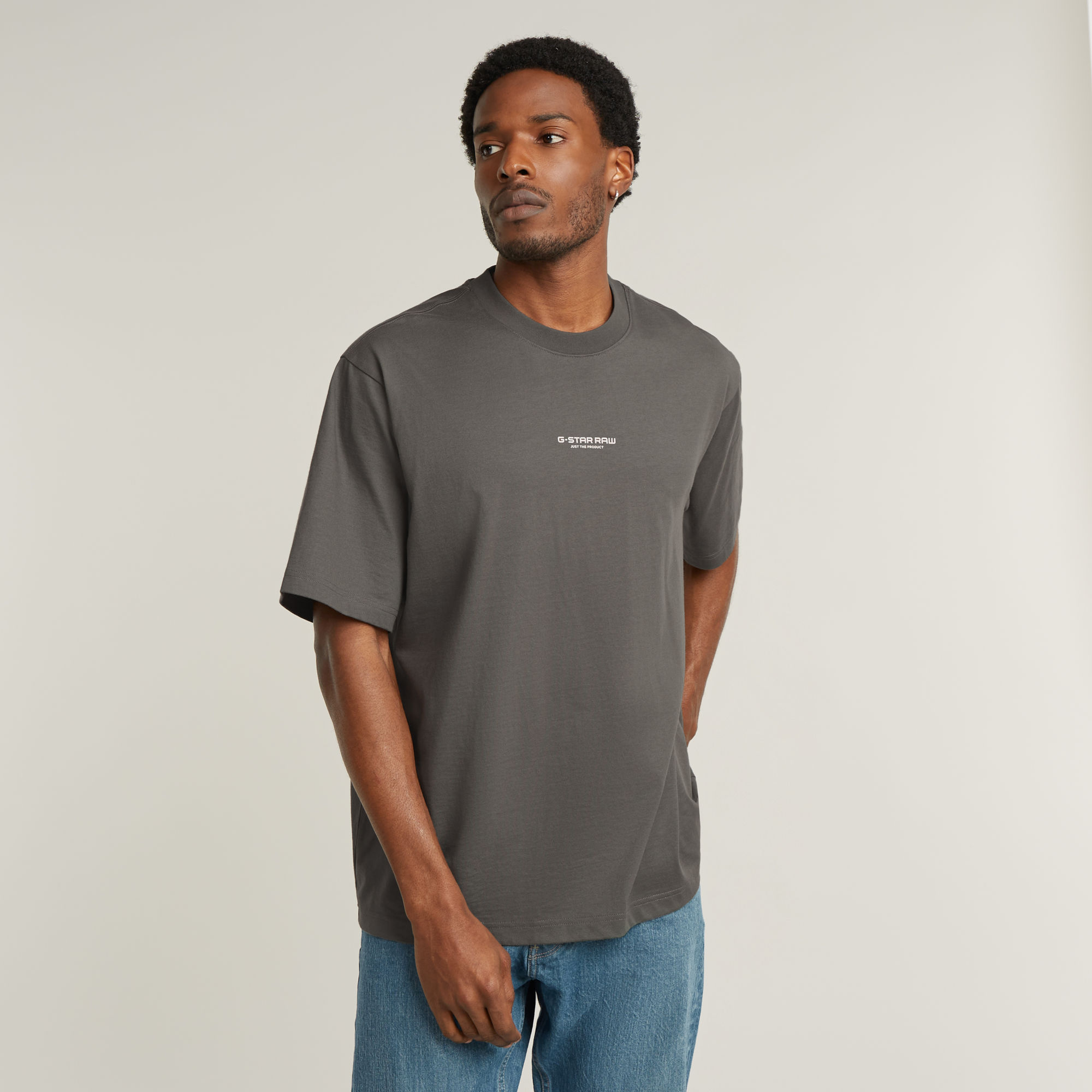 

Center Chest Boxy T-Shirt - Grey - Men