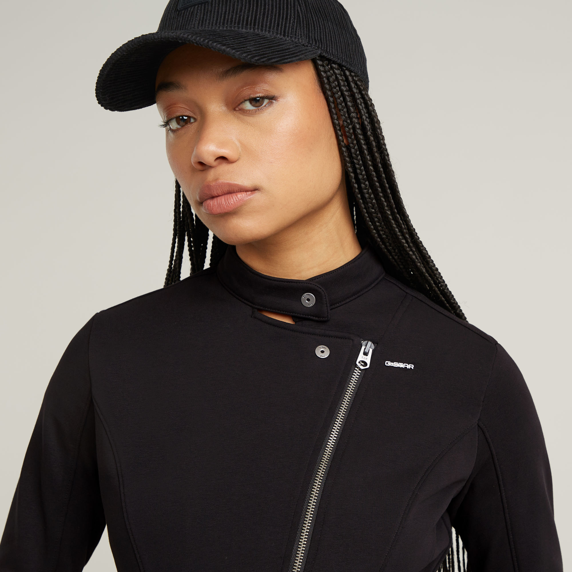 G-Star RAW Biker Slim Sweater Jack Zwart Dames