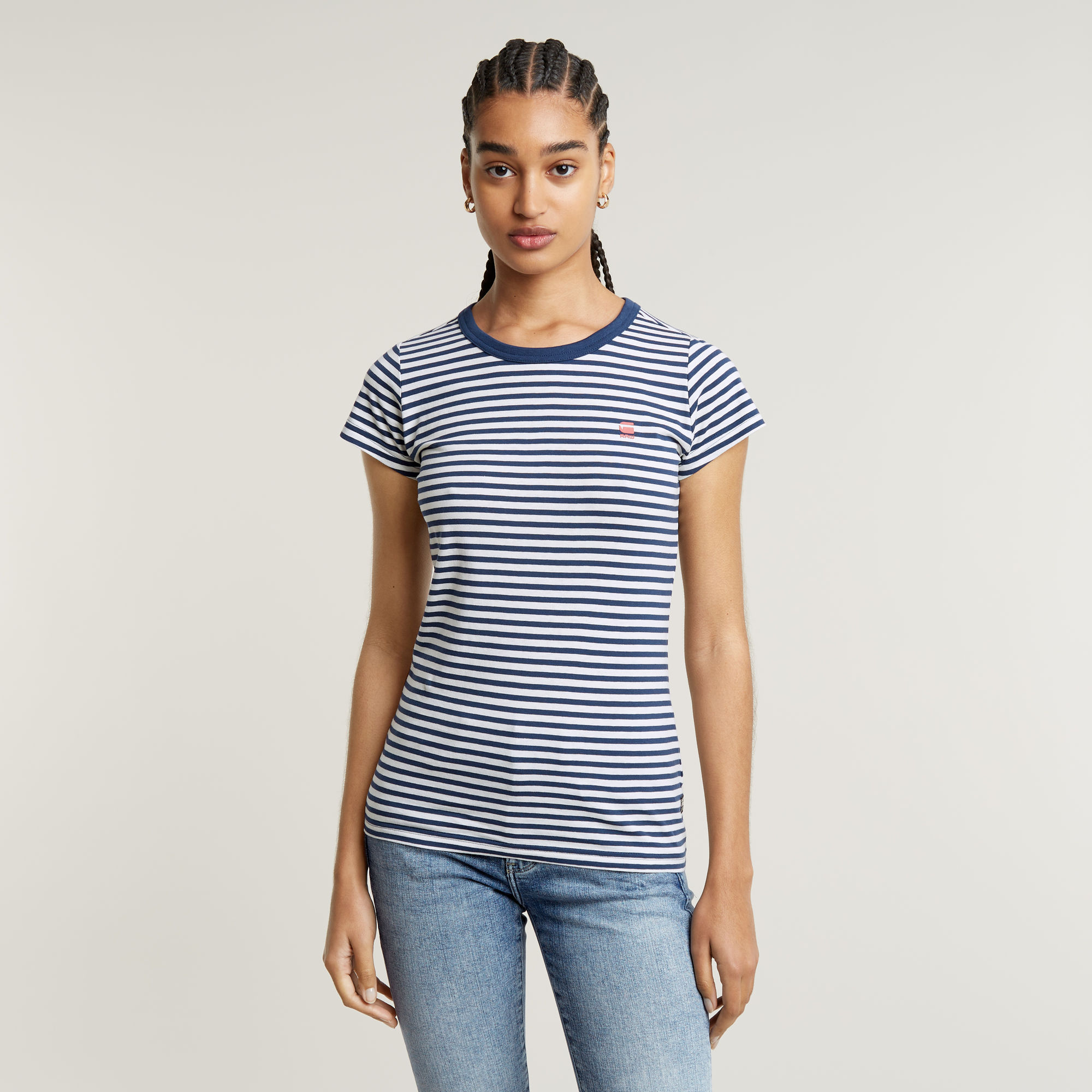 Striped Slim Top - Mehrfarbig - Damen