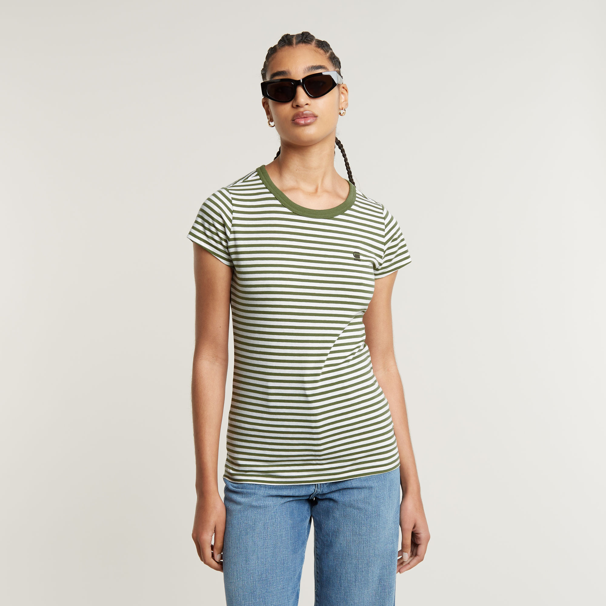 Striped Slim Top - Mehrfarbig - Damen