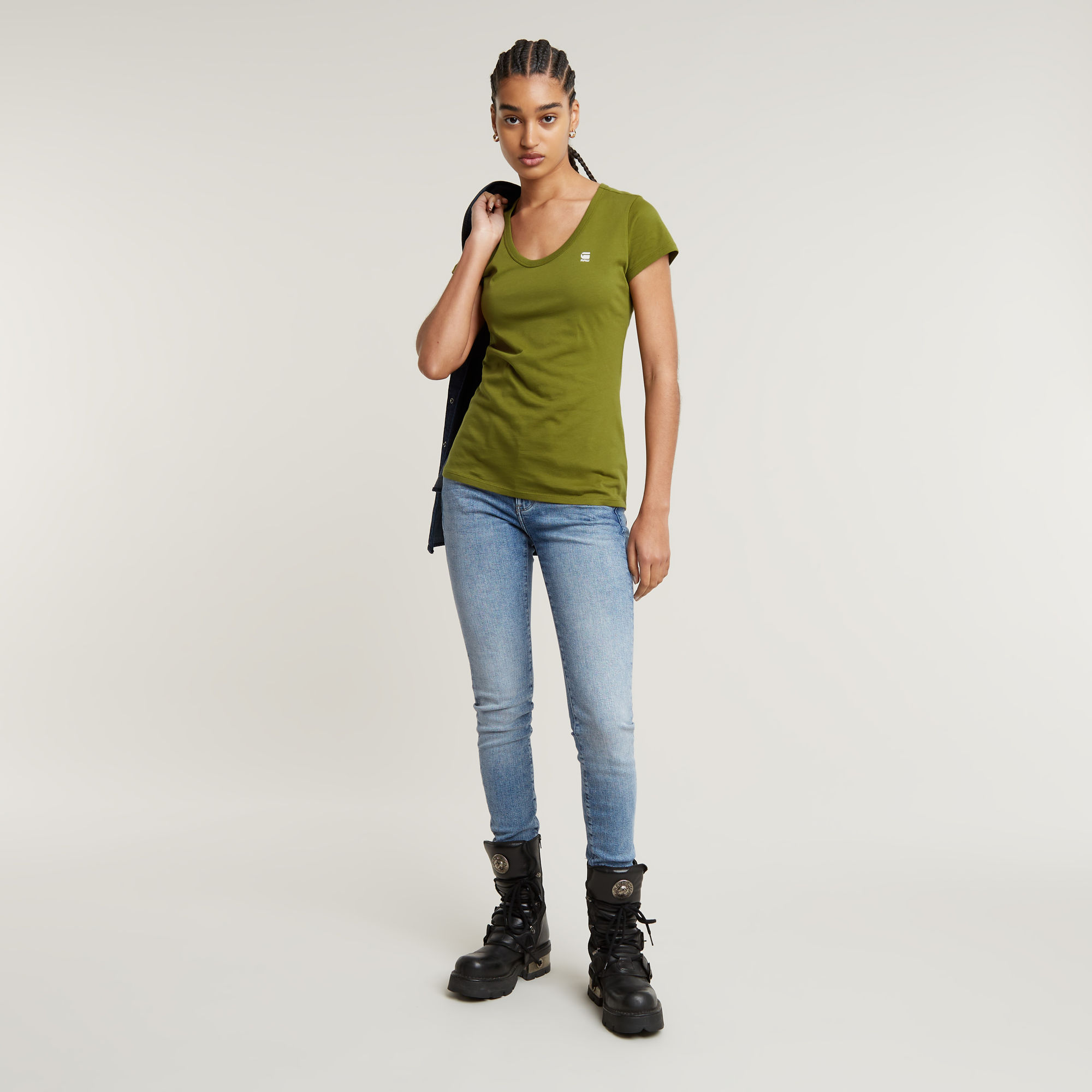 G-Star RAW Slim Top Groen Dames