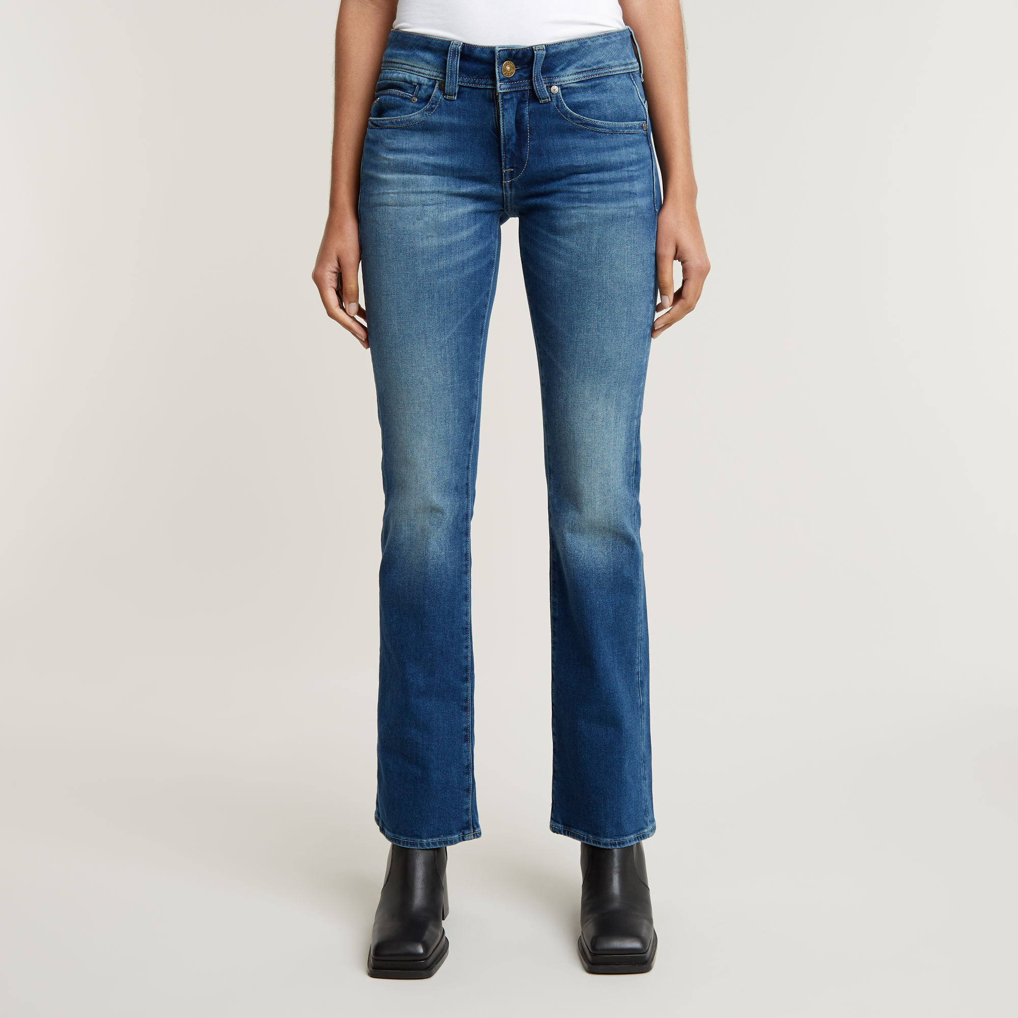 

Midge Bootcut Jeans - Mittelblau - Damen