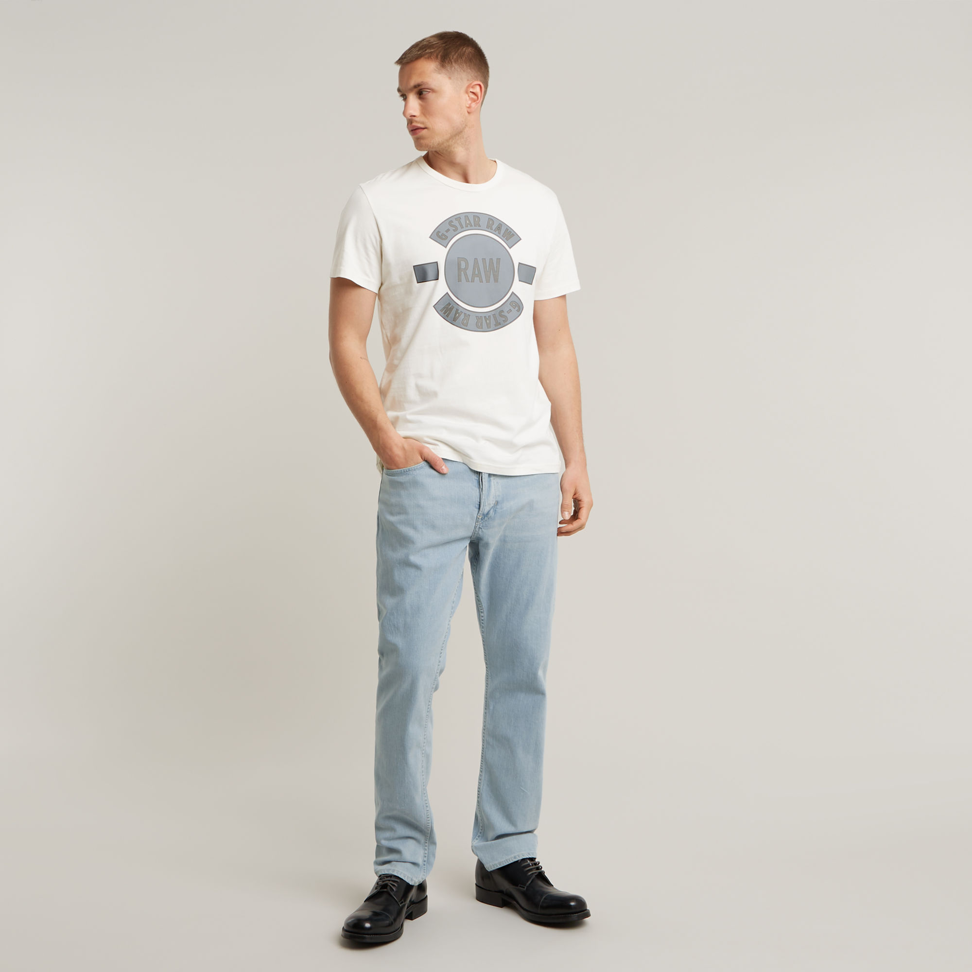 G-Star RAW Triple A Regular Straight Jeans Lichtblauw Heren