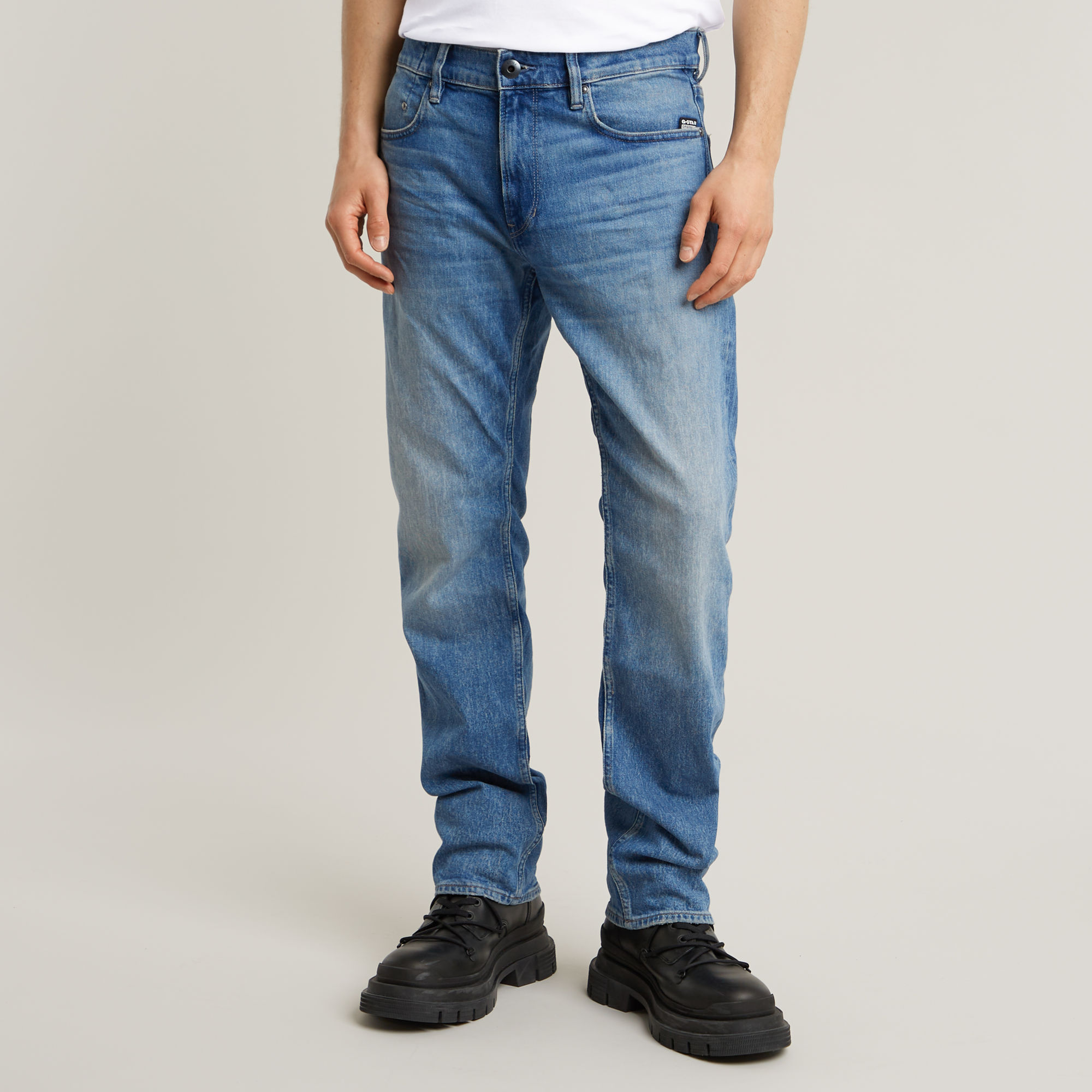 G-Star Raw Straight fit jeans met labelpatch model 'Mosa'