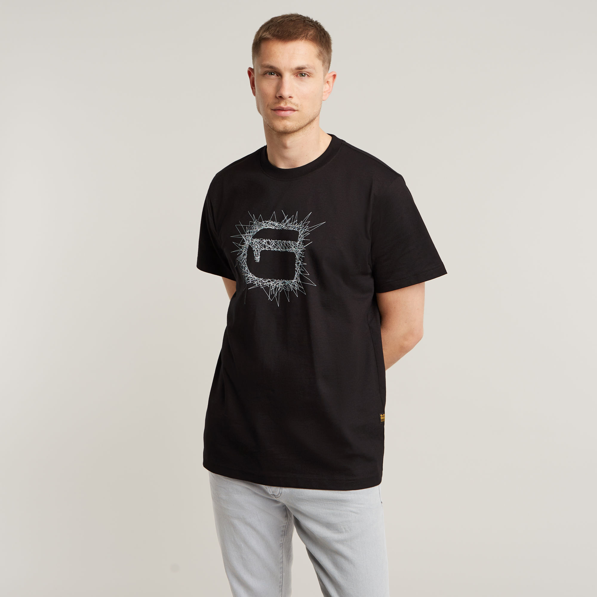 G-Star RAW Stitch Burger Logo Loose T-Shirt - Zwart - Heren