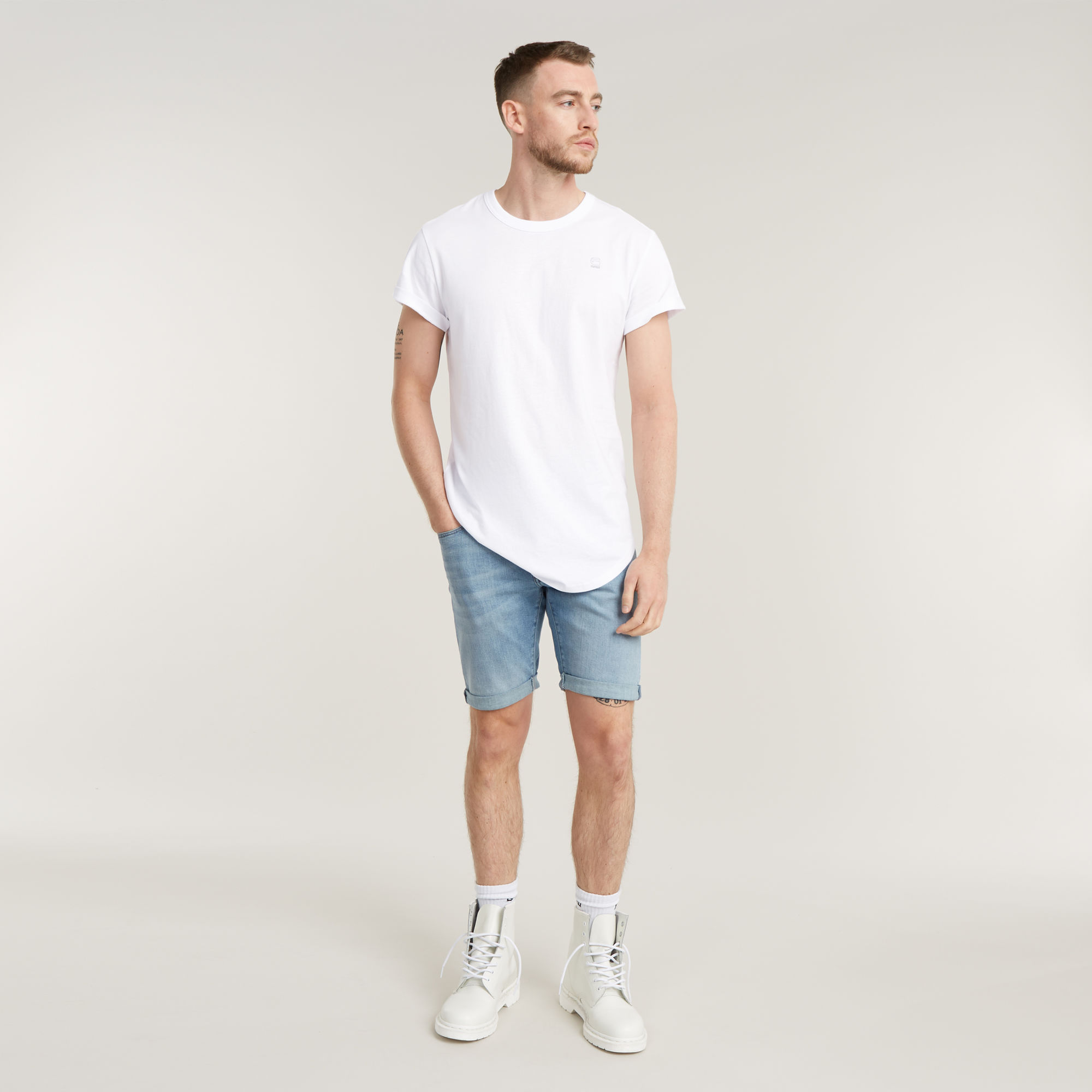 G-Star RAW 3301 Slim Short Midden blauw Heren