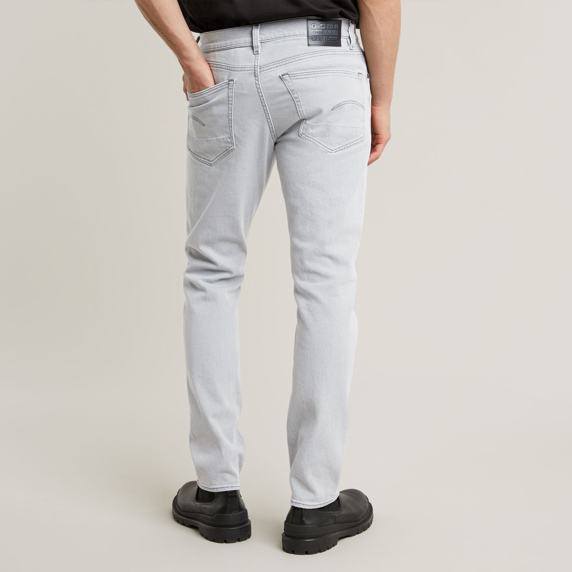 G-Star RAW 3301 Regular Tapered Jeans Grijs Heren