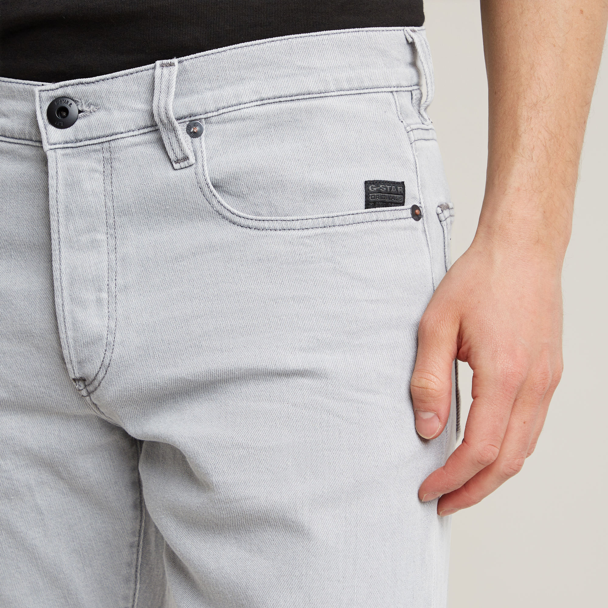 G-Star RAW 3301 Regular Tapered Jeans Grijs Heren