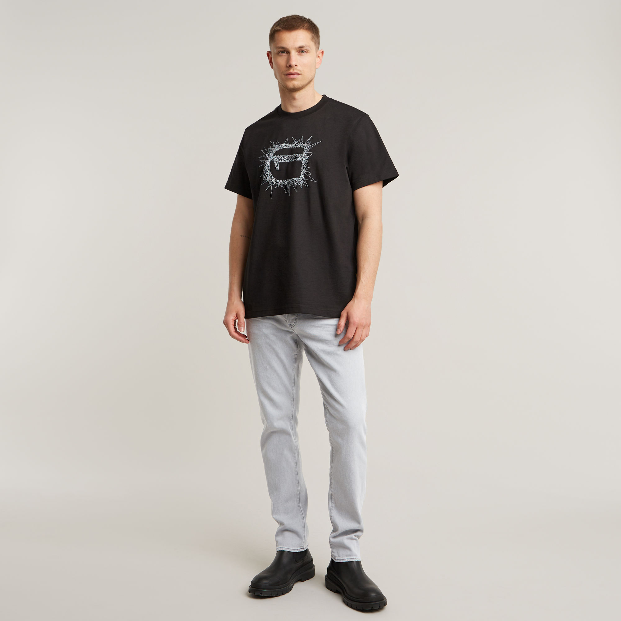 G-Star RAW 3301 Regular Tapered Jeans Grijs Heren
