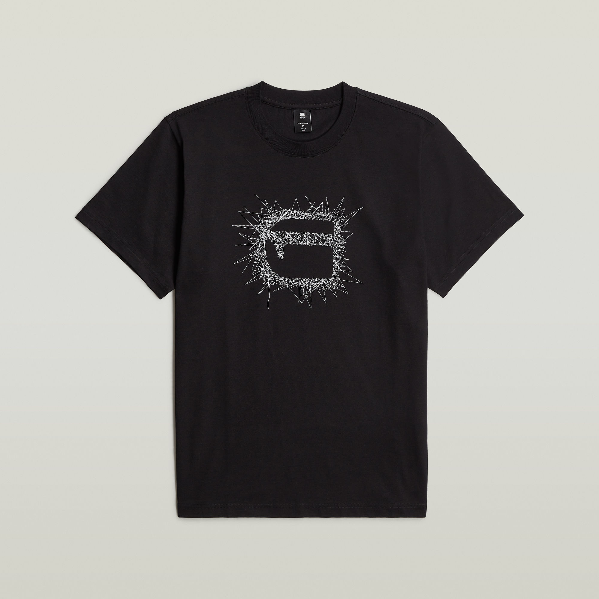 G-Star RAW Stitch Burger Logo Loose T-Shirt Zwart Heren