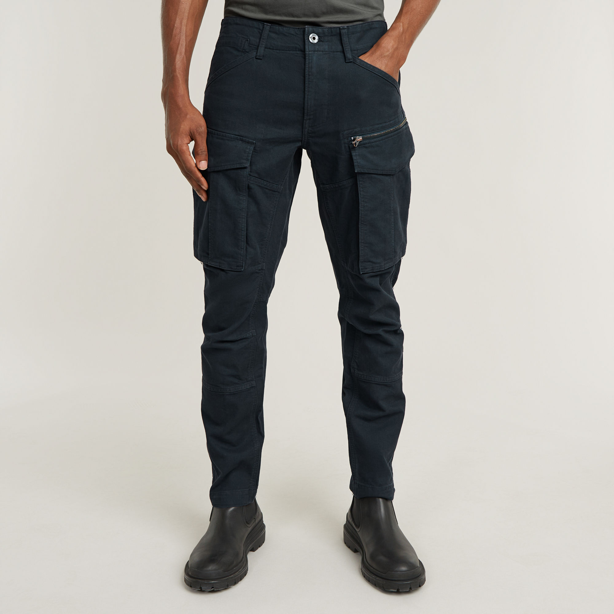 

Rovic Zip 3D Regular Tapered Pants - Medium blue - Men