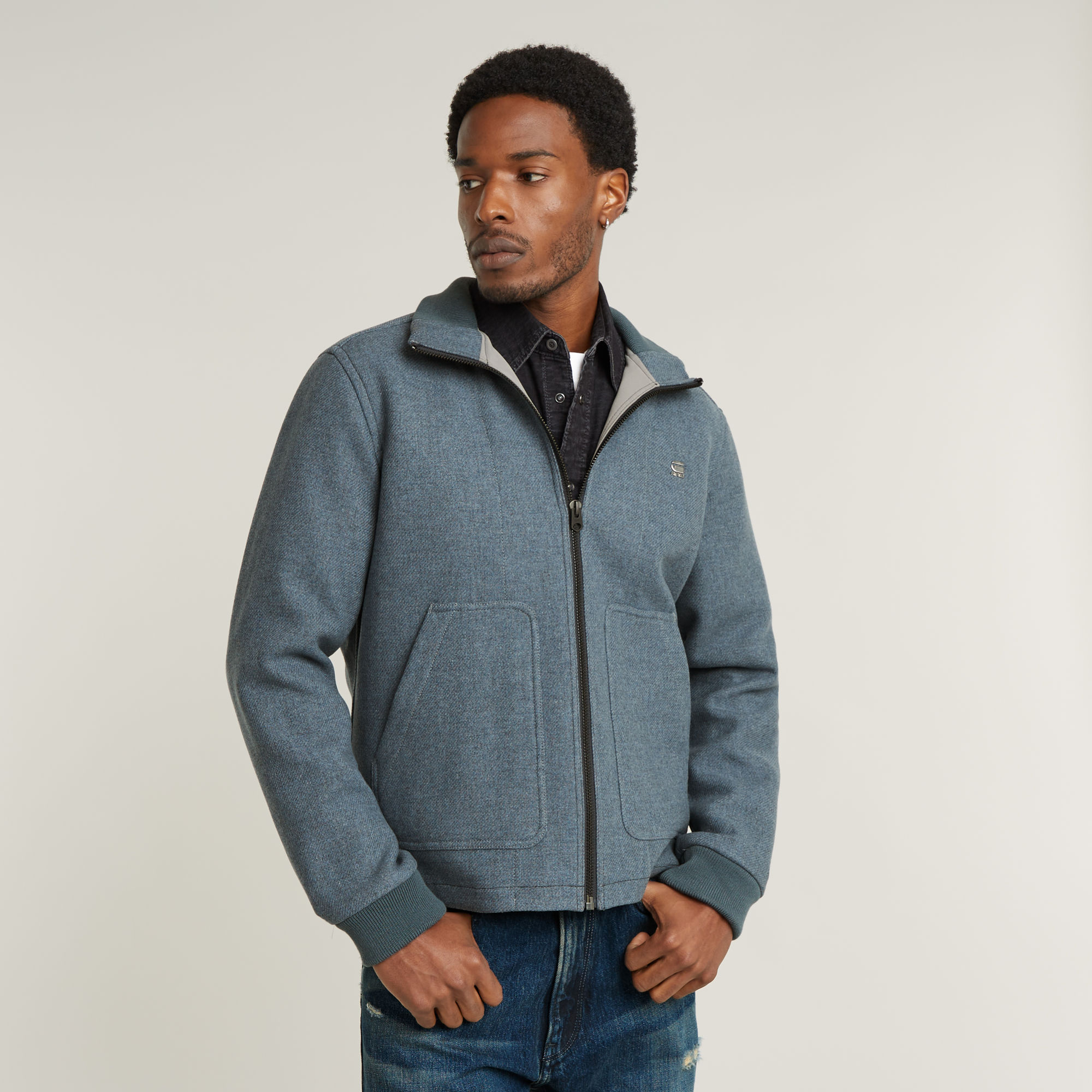 Wool Utility Jacket - Grau - Herren