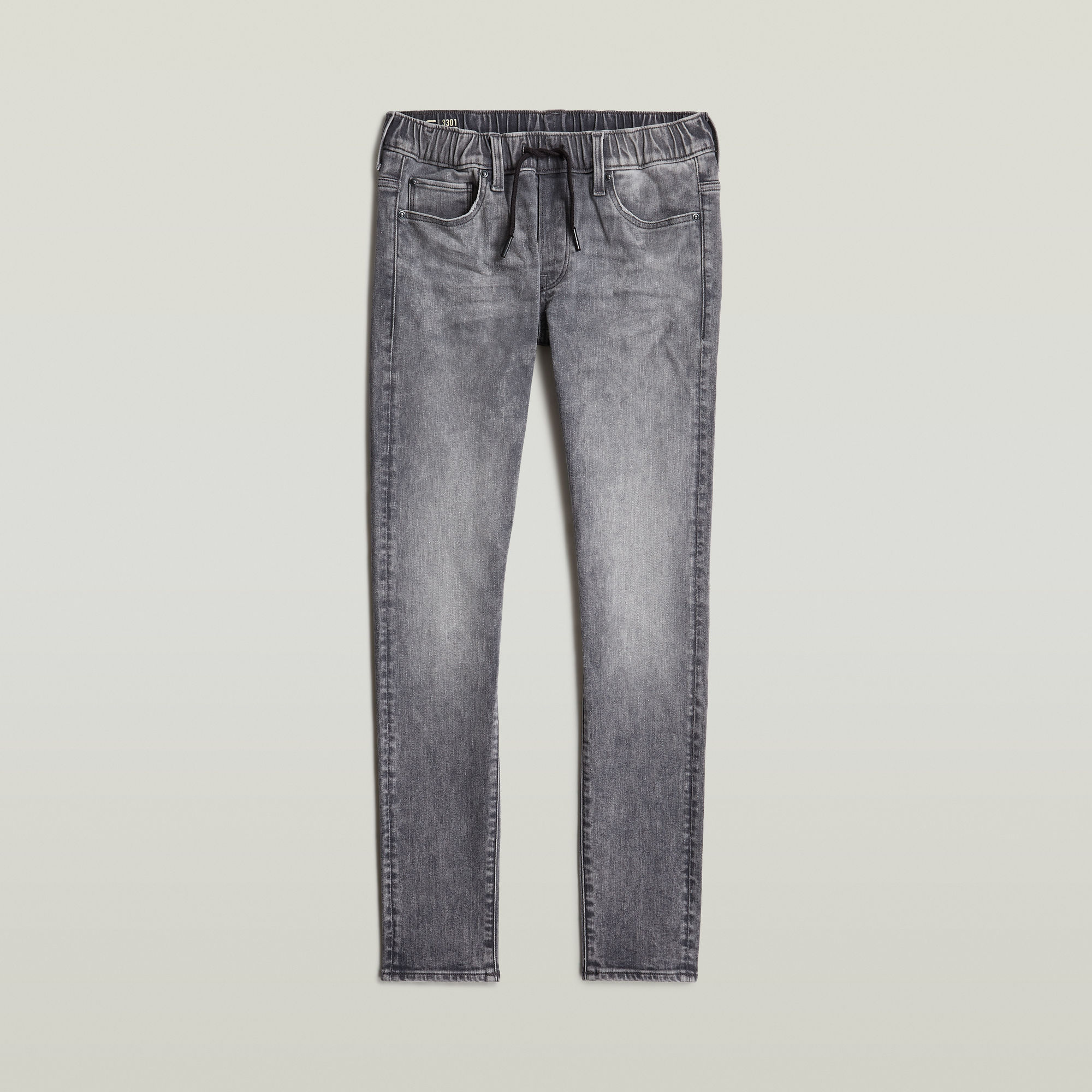 G-Star RAW Jongens 3301 Slim Pull-Up Jeans Grijs jongens