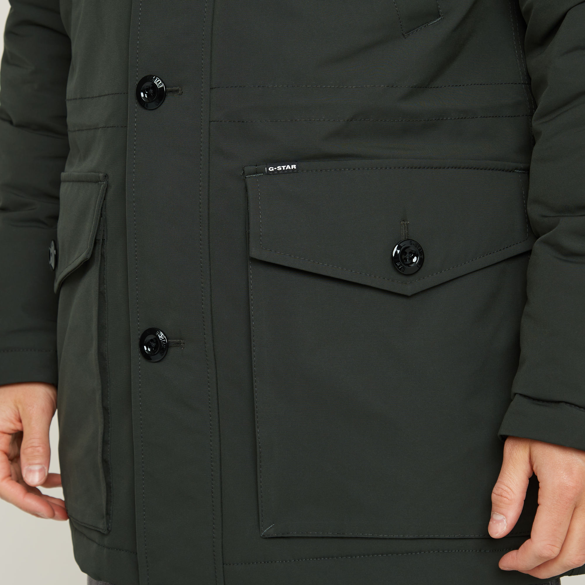 G-Star RAW Vodan Gewatteerde Parka Met Capuchon Grijs Heren