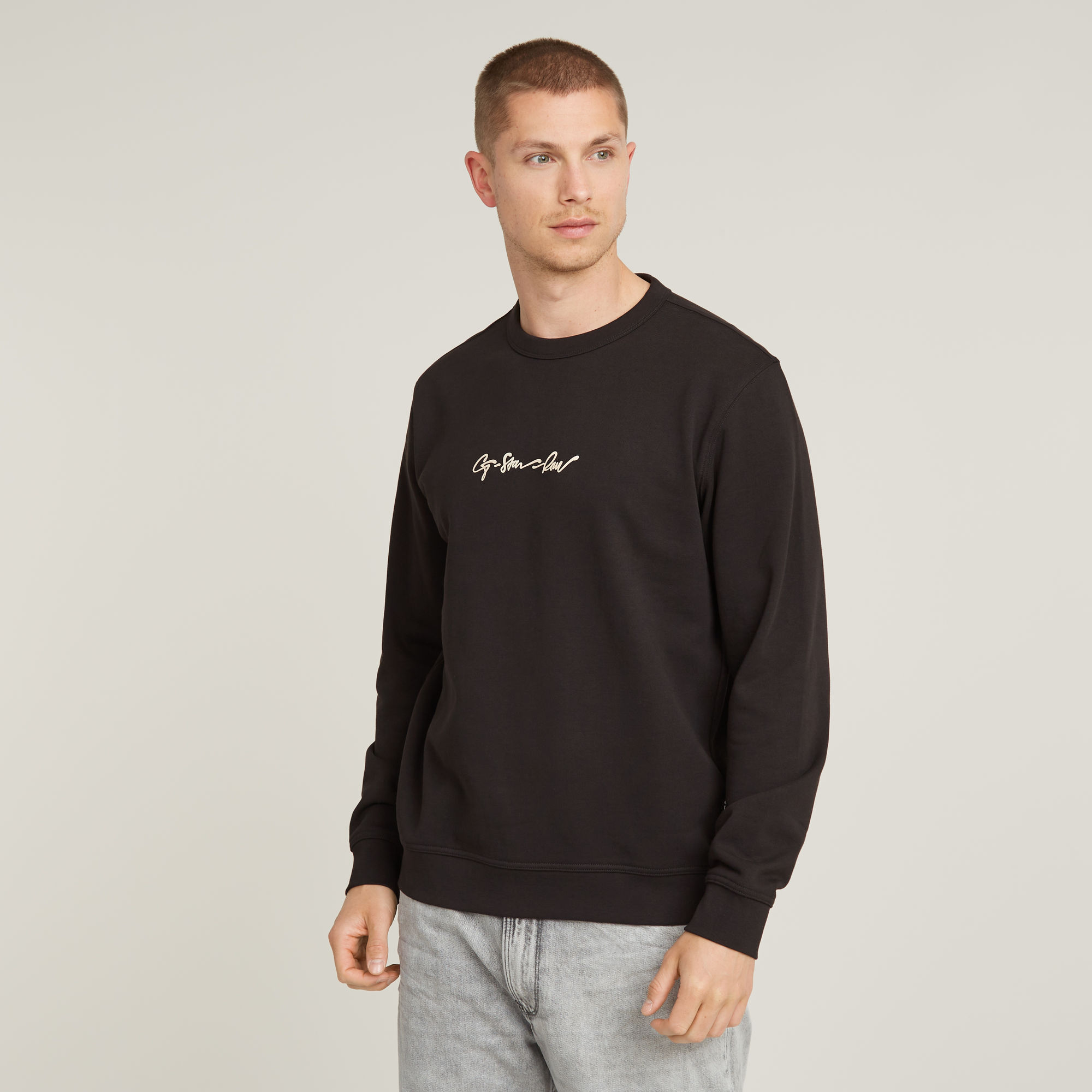 G-Script Logo Sweatshirt - Schwarz - Herren