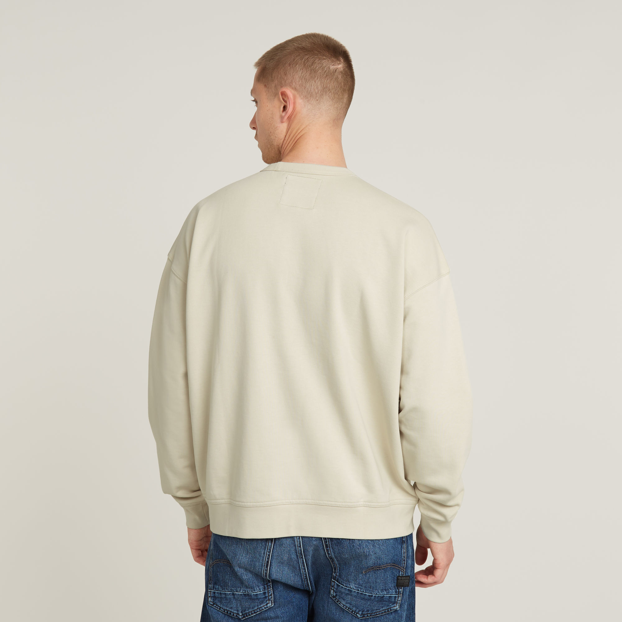 G-Star RAW Chenille G-Script Loose Sweater Wit Heren