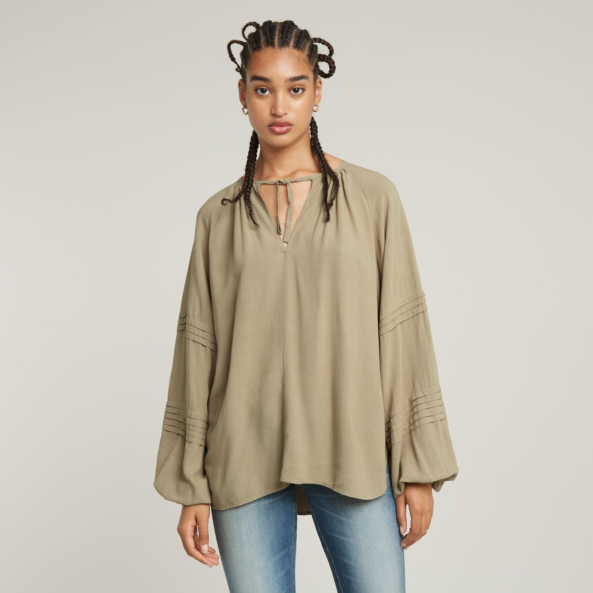 G-Star RAW Blouse Scoop Top Bruin Dames