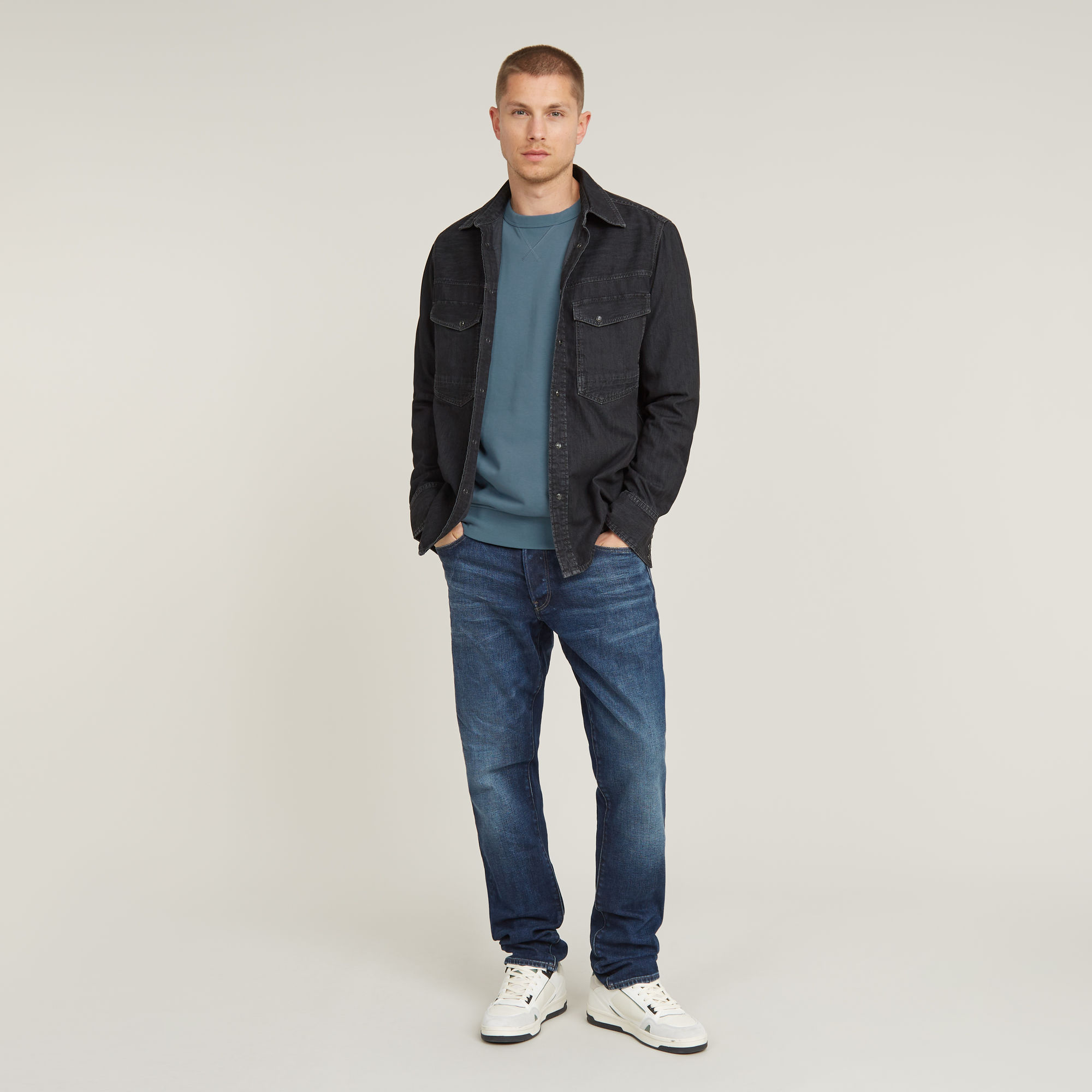 G-Star RAW Nifous Sweater Midden blauw Heren