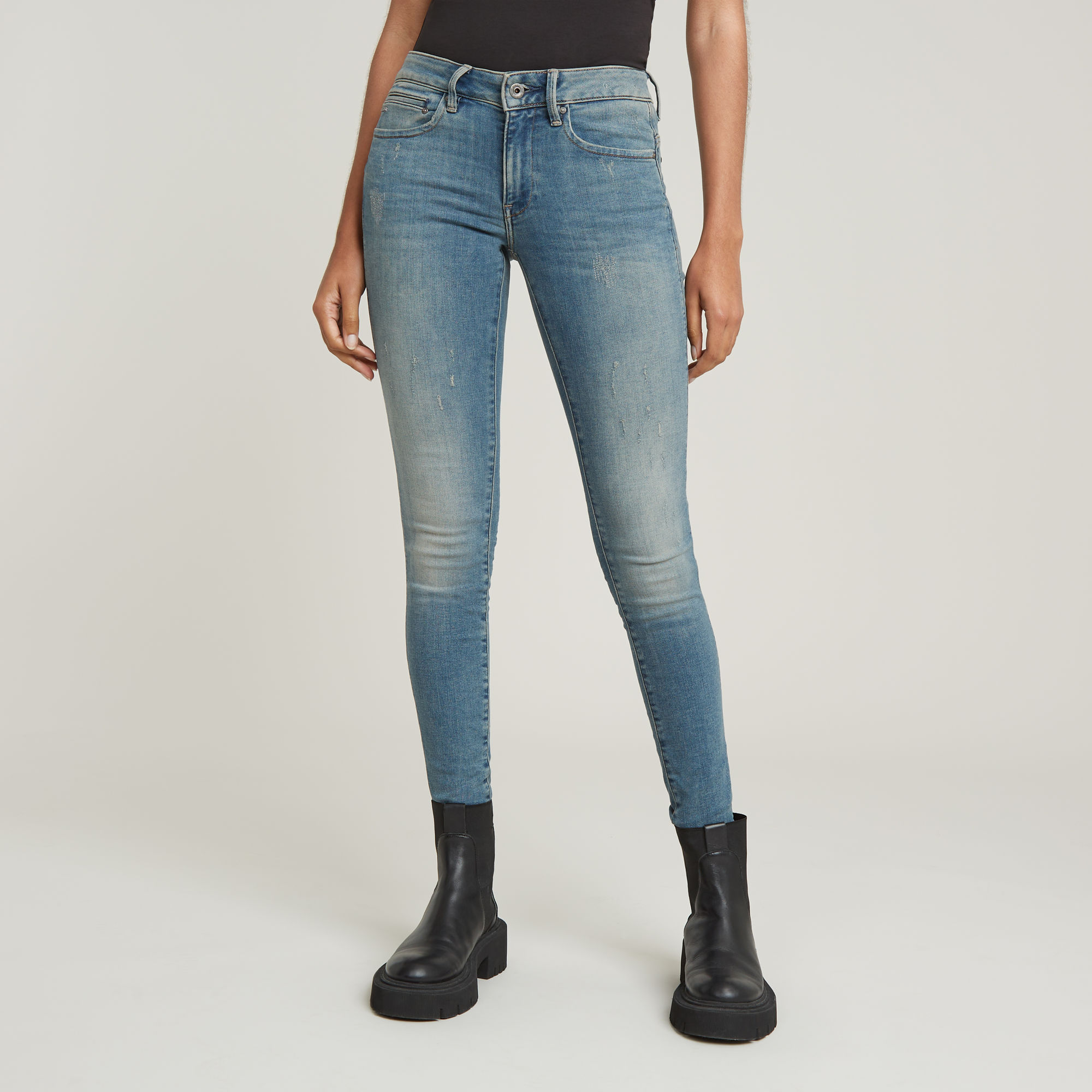 

Midge Zip Skinny Jeans - Lichtblauw - Dames