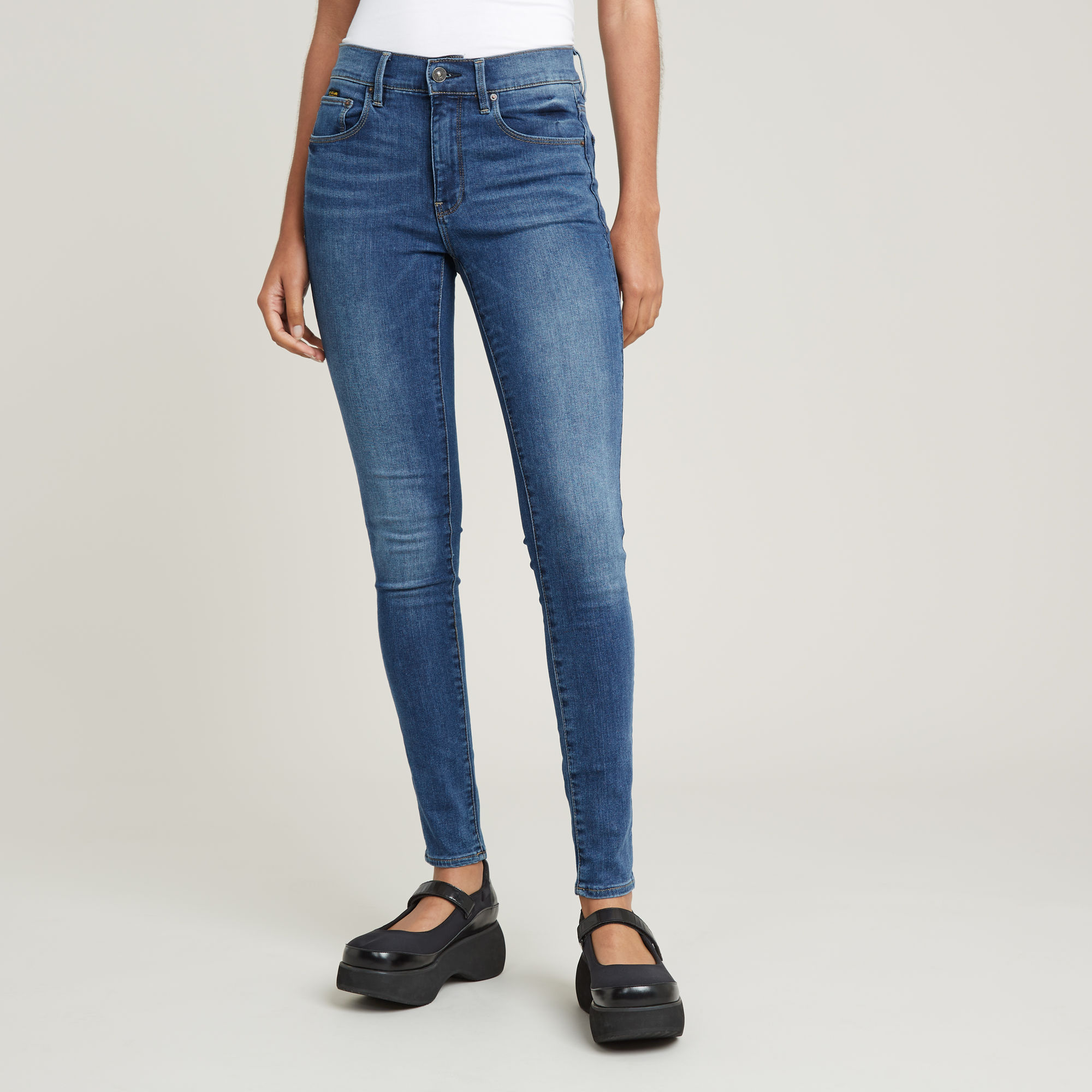 

3301 Mid Skinny Jeans - Midden blauw - Dames