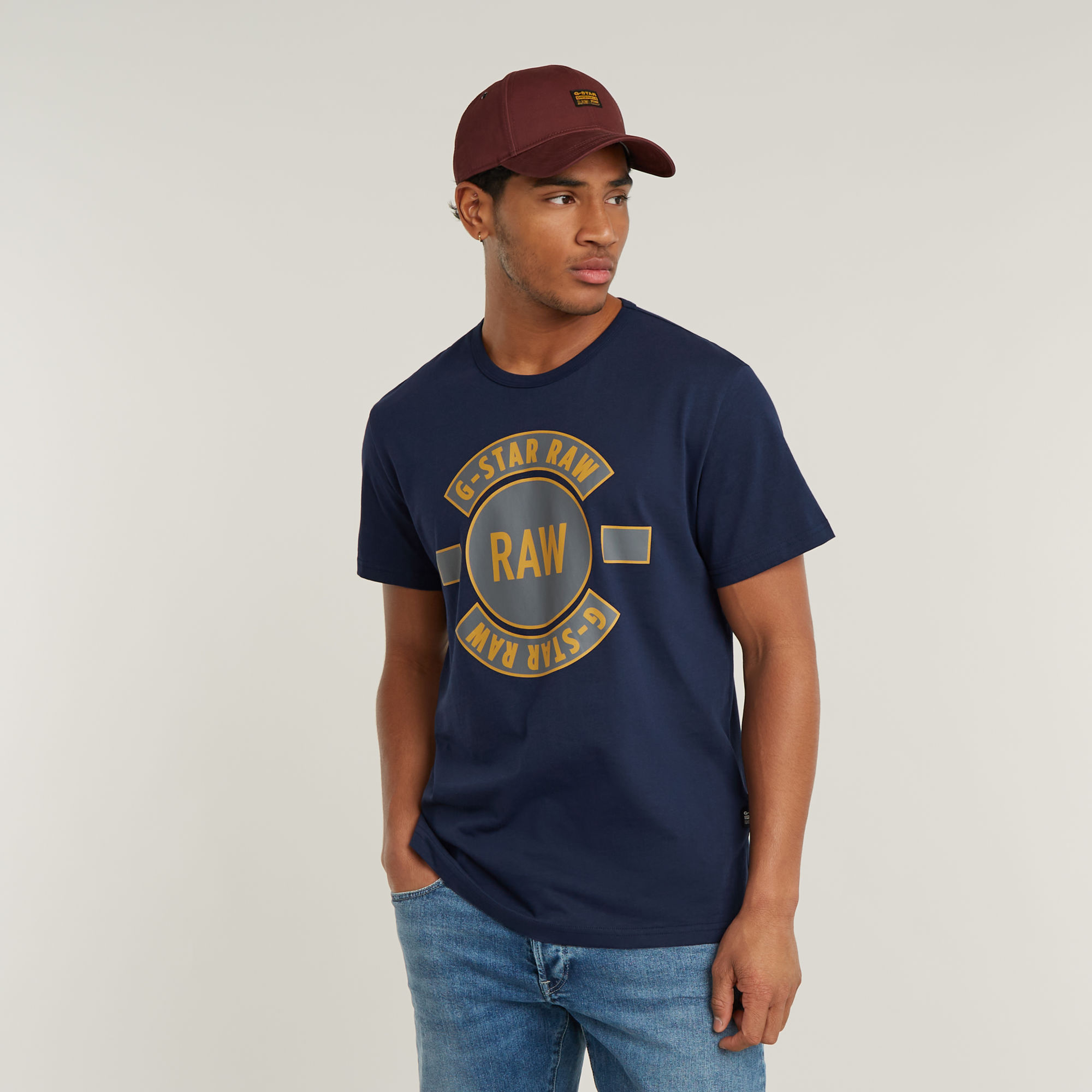 

Badge Artwork T-Shirt - Donkerblauw - Heren