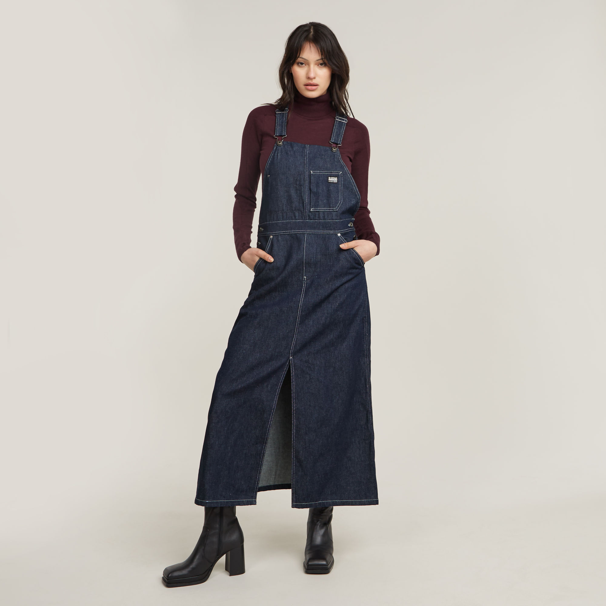 

Dungaree Dress - Dark blue - Women